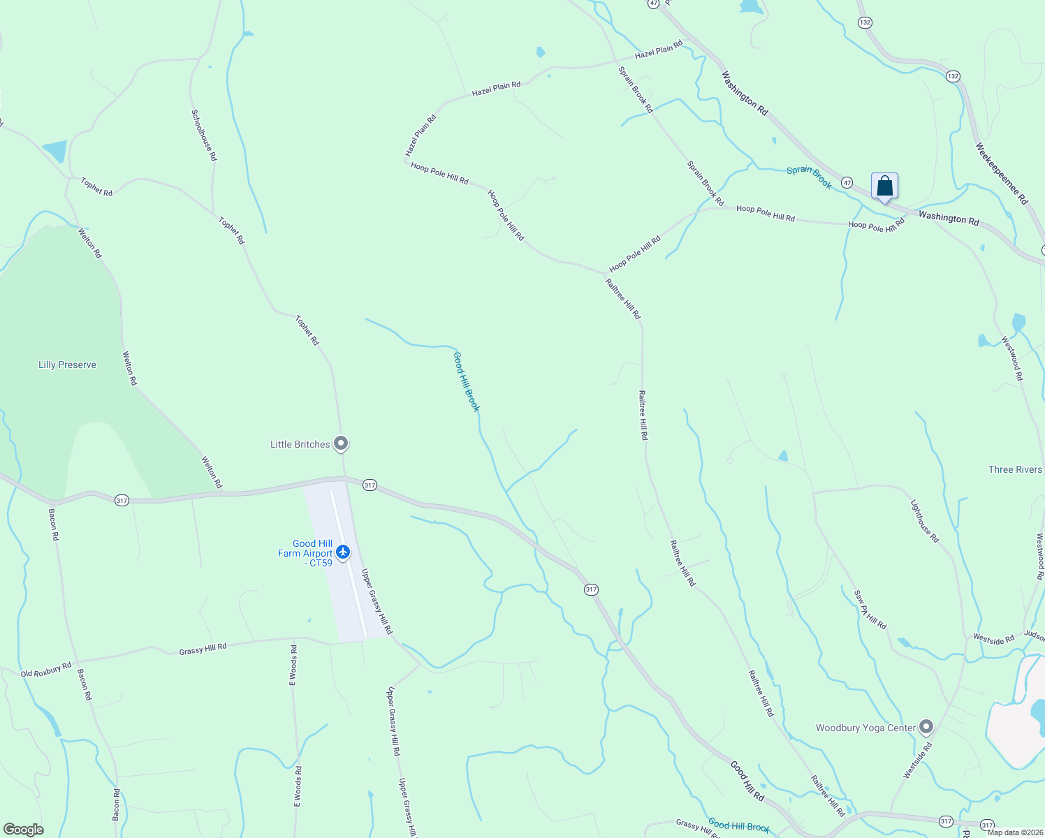 map of restaurants, bars, coffee shops, grocery stores, and more near 102 Whittlesey Road in Woodbury