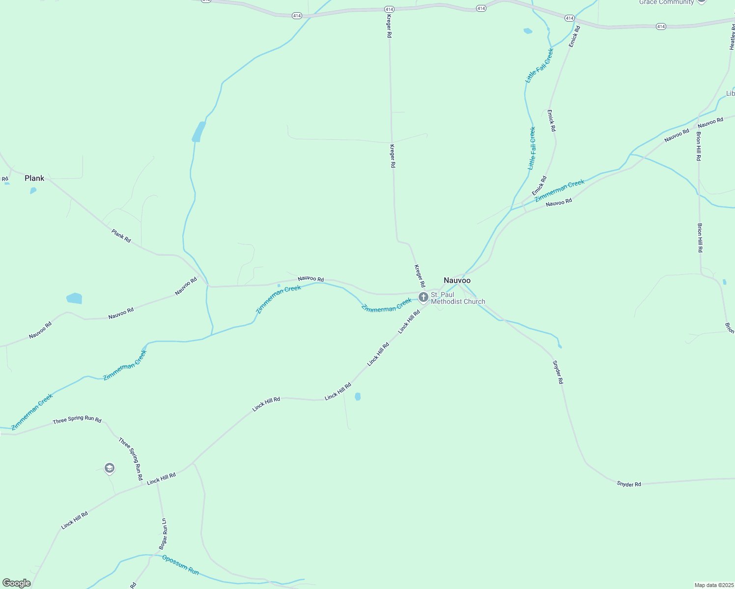 map of restaurants, bars, coffee shops, grocery stores, and more near 2254 Nauvoo Road in Morris