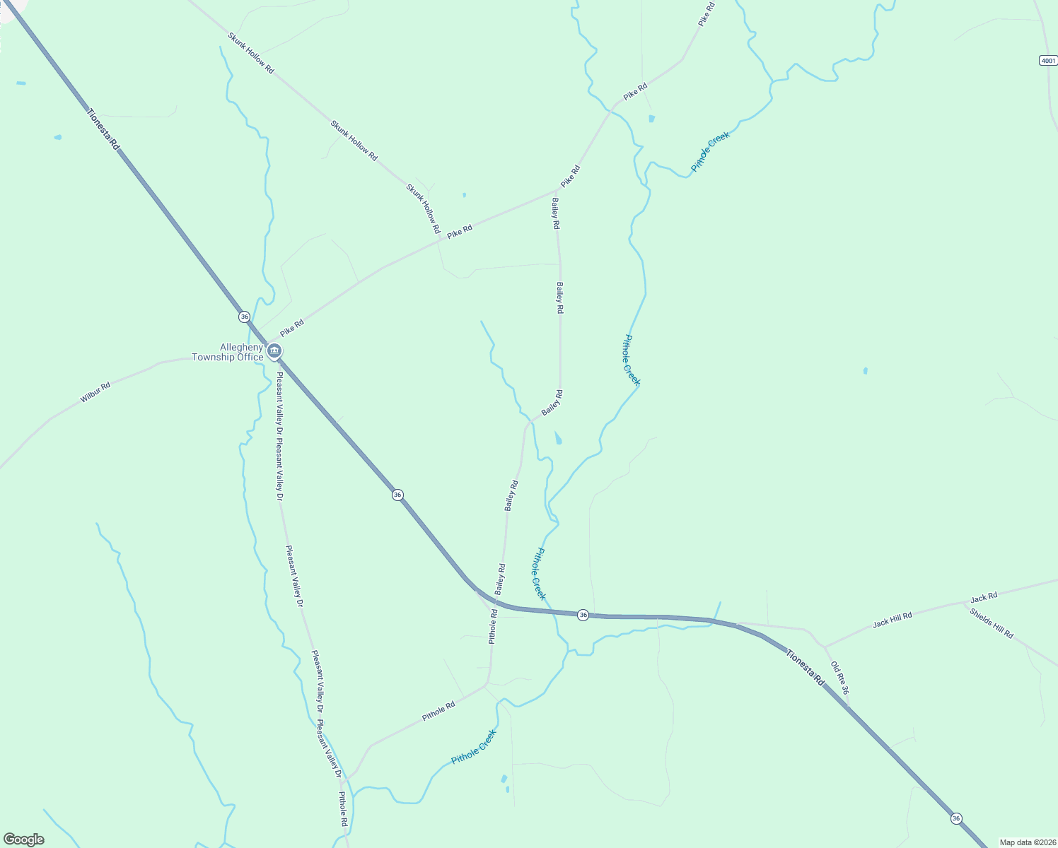 map of restaurants, bars, coffee shops, grocery stores, and more near 15884 Bailey Road in Pleasantville