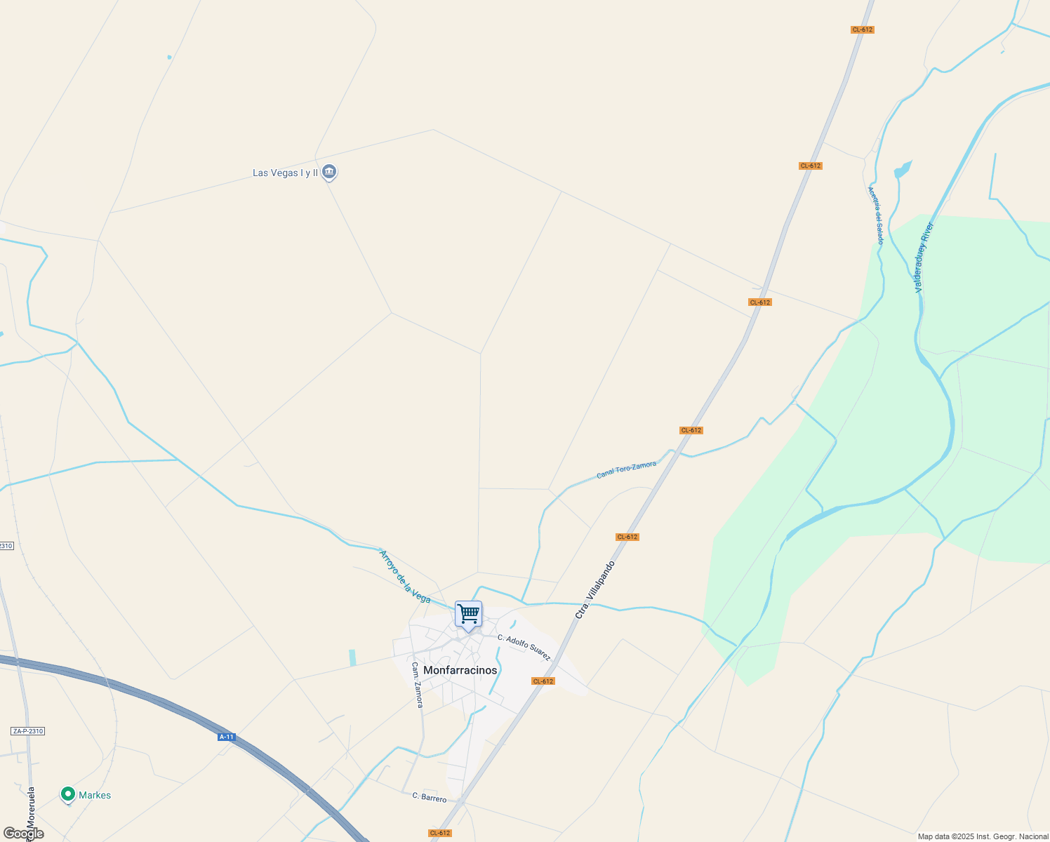 map of restaurants, bars, coffee shops, grocery stores, and more near in Monfarracinos