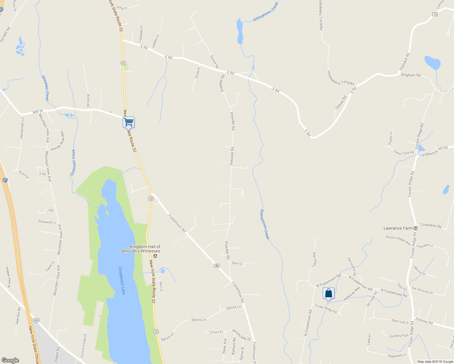 map of restaurants, bars, coffee shops, grocery stores, and more near 2 Wellington Court in Wallkill