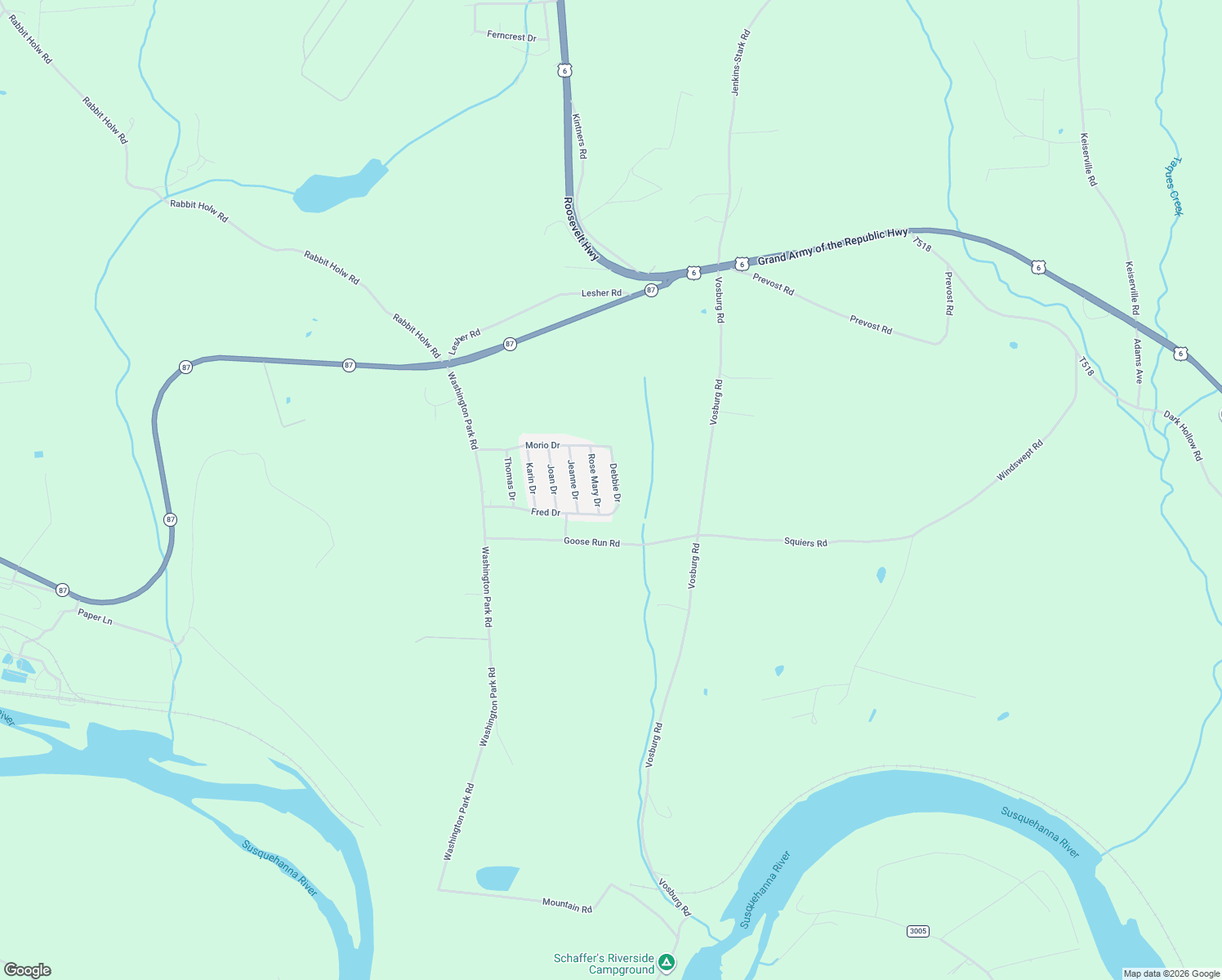 map of restaurants, bars, coffee shops, grocery stores, and more near 3 Debbie Dr in Tunkhannock