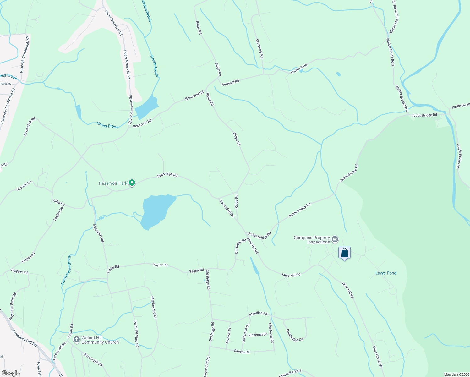 map of restaurants, bars, coffee shops, grocery stores, and more near 29 Ridge Road in New Milford