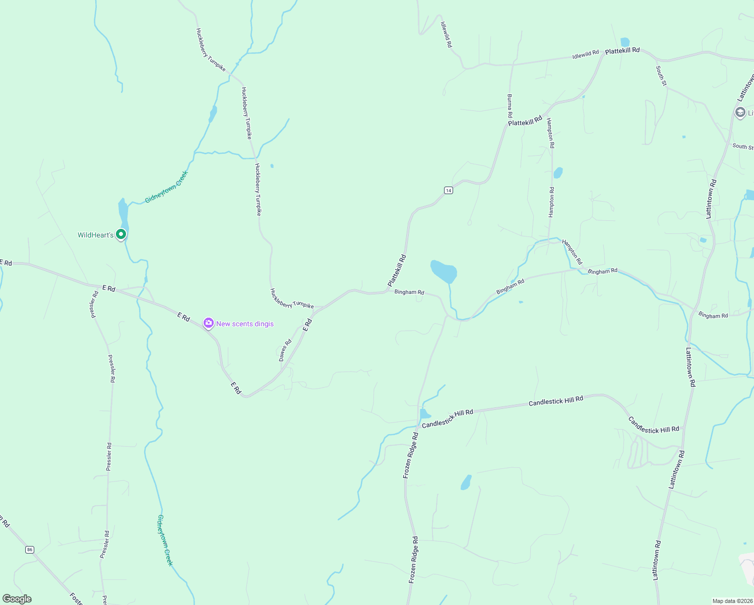 map of restaurants, bars, coffee shops, grocery stores, and more near 411 Plattekill Rd in Marlboro