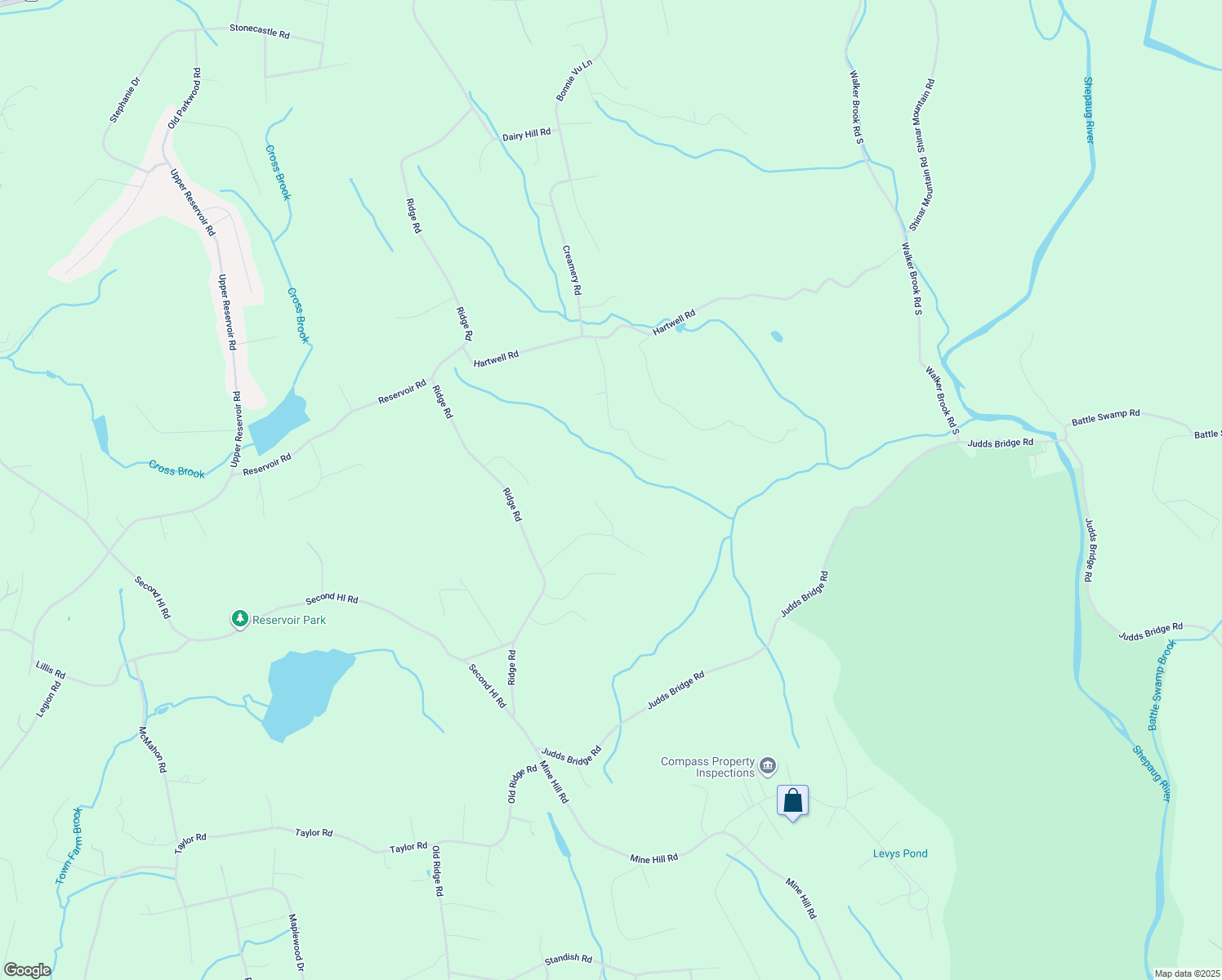 map of restaurants, bars, coffee shops, grocery stores, and more near 10 Crest Lane in New Milford