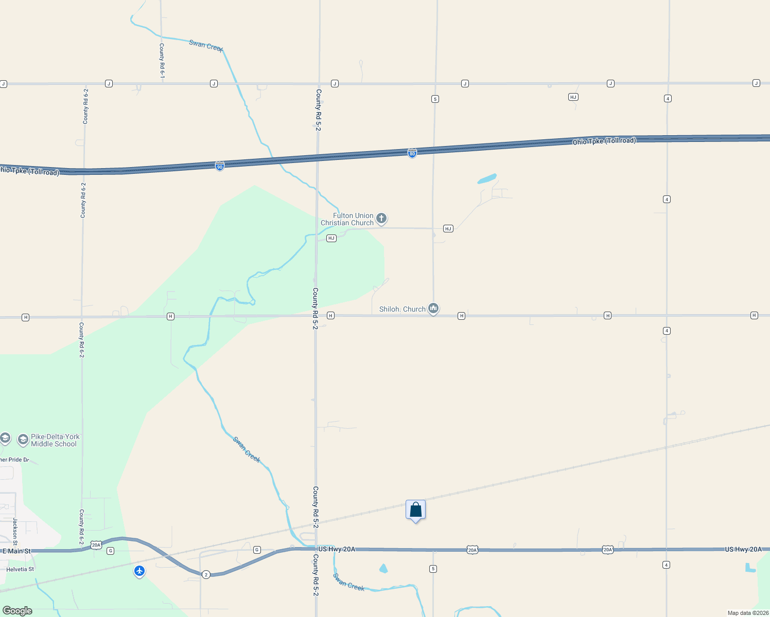 map of restaurants, bars, coffee shops, grocery stores, and more near 5210 County Road H in Delta