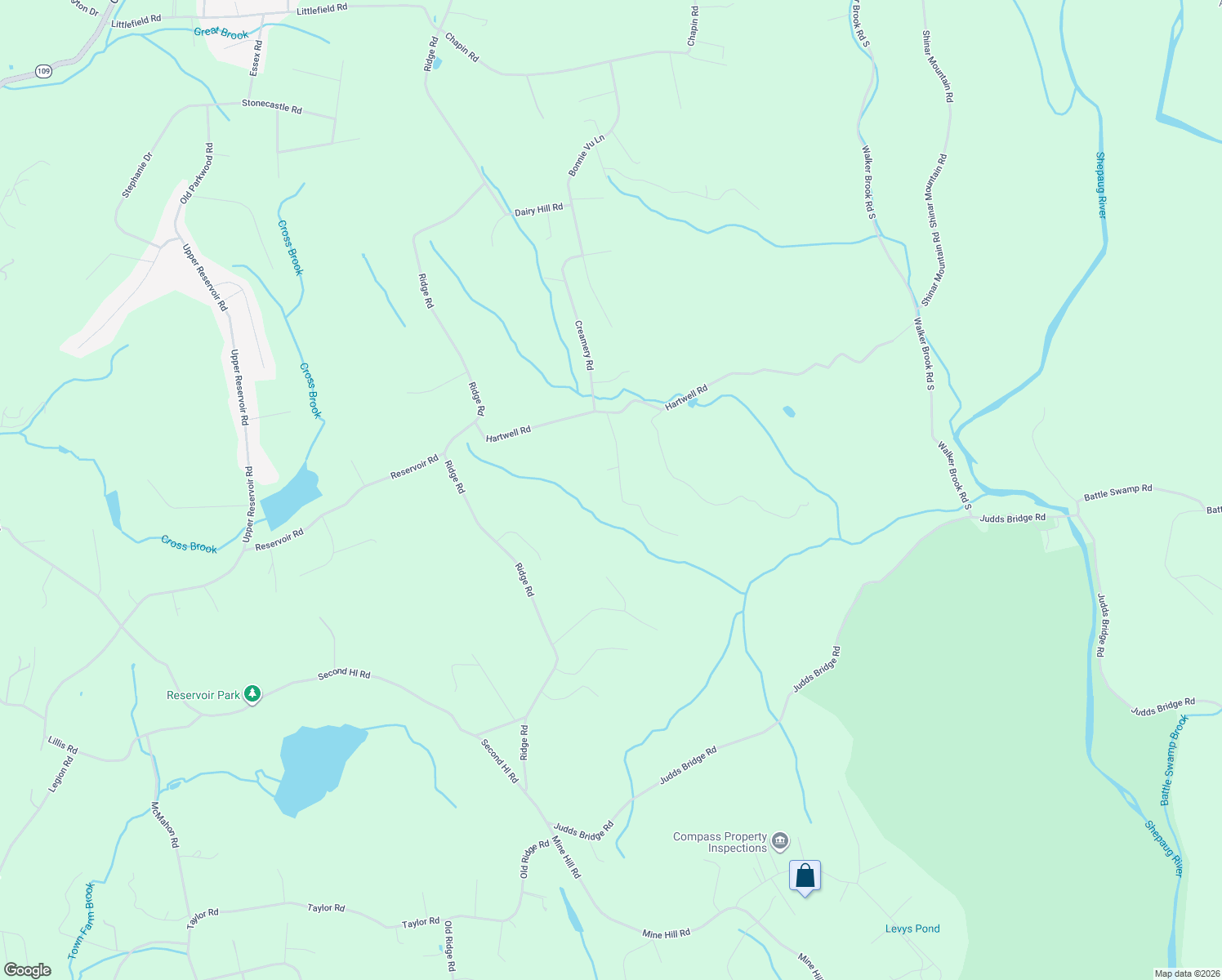 map of restaurants, bars, coffee shops, grocery stores, and more near 22 Silver Birch Lane in New Milford