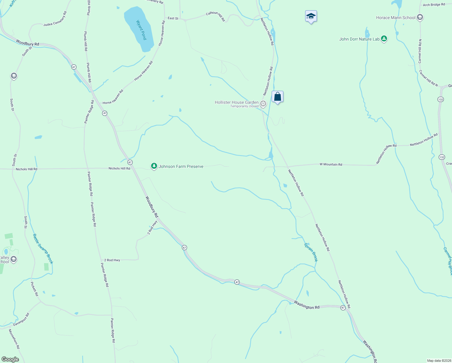 map of restaurants, bars, coffee shops, grocery stores, and more near 63 West Mountain Road in Washington