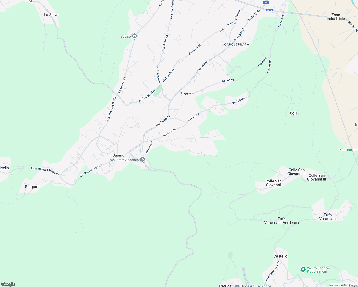 map of restaurants, bars, coffee shops, grocery stores, and more near 1 Via Selvotta in Supino