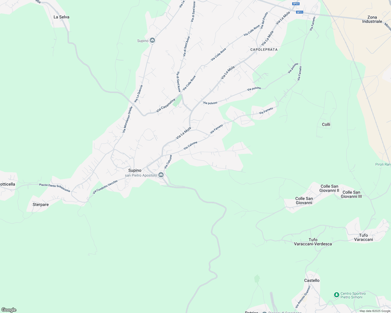 map of restaurants, bars, coffee shops, grocery stores, and more near 1 Via Selvotta in Supino