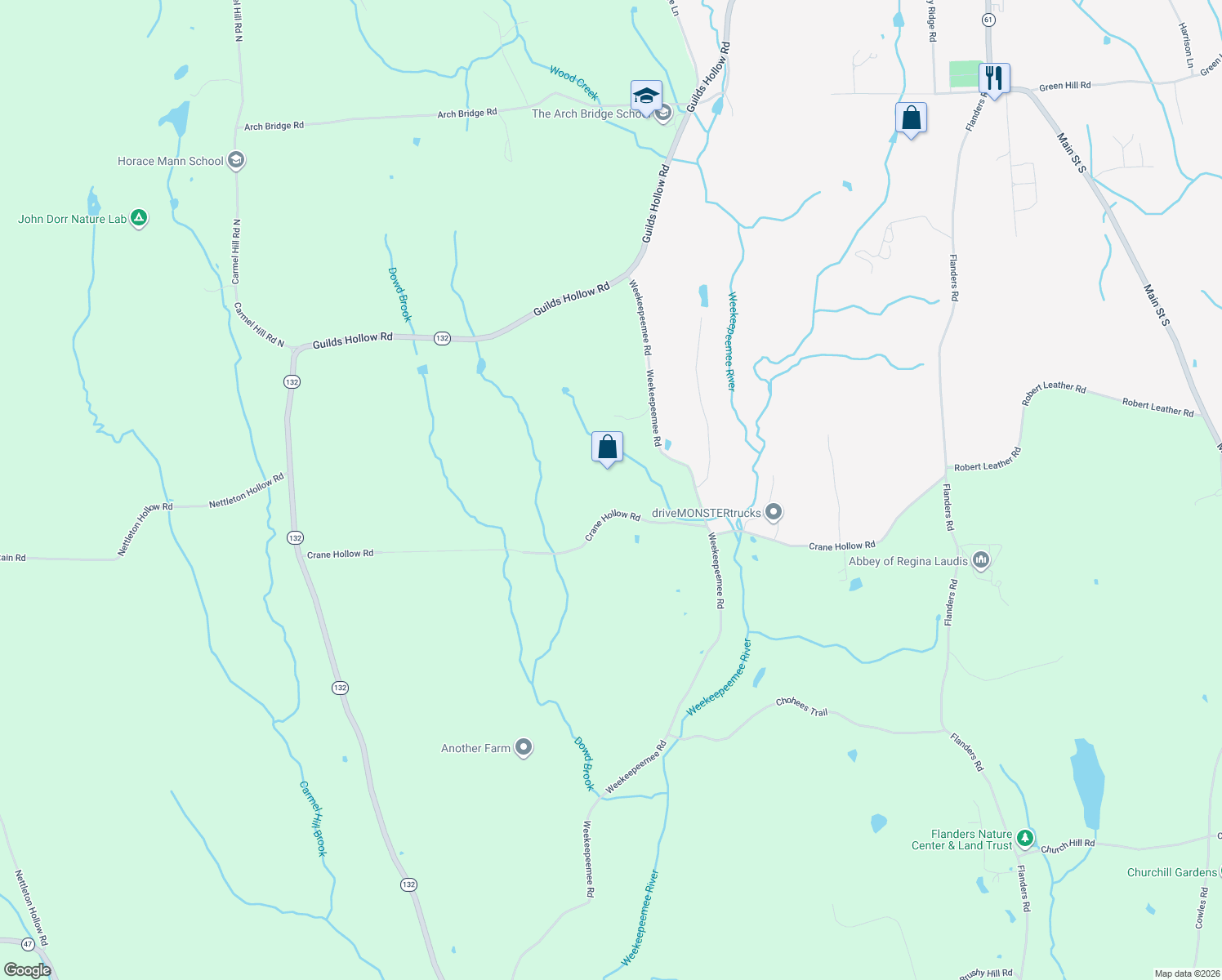 map of restaurants, bars, coffee shops, grocery stores, and more near 202 Crane Hollow Road in Bethlehem