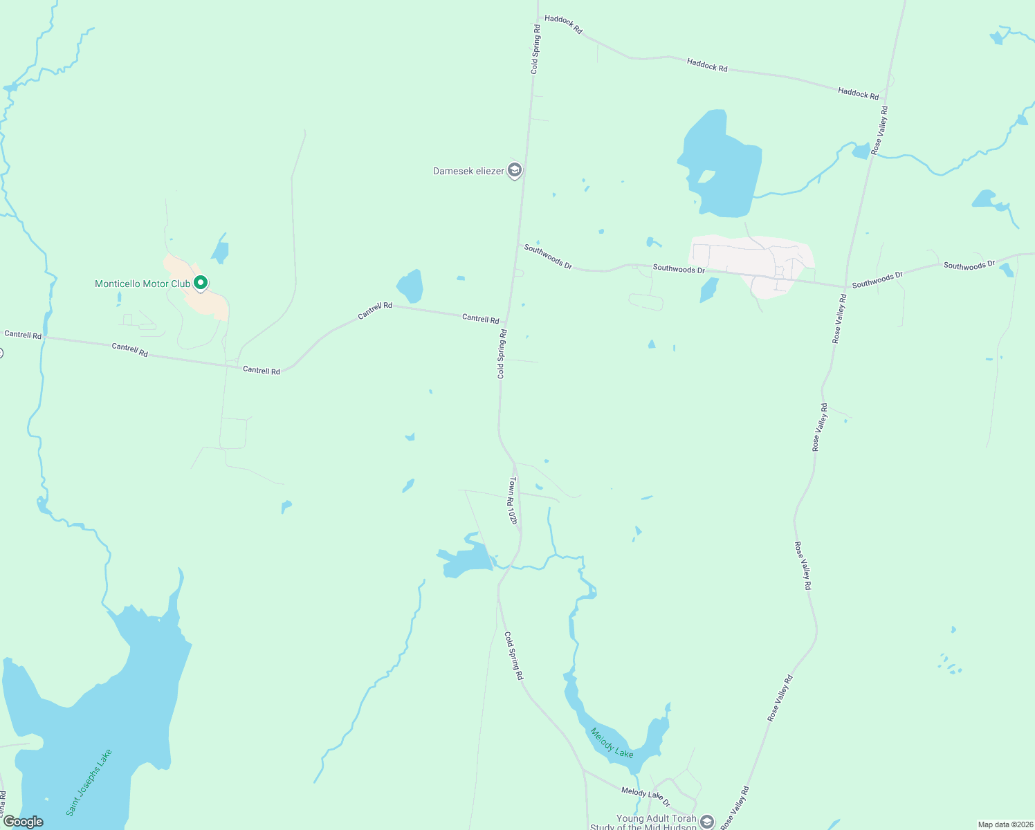 map of restaurants, bars, coffee shops, grocery stores, and more near 541 Cold Spring Rd in Monticello