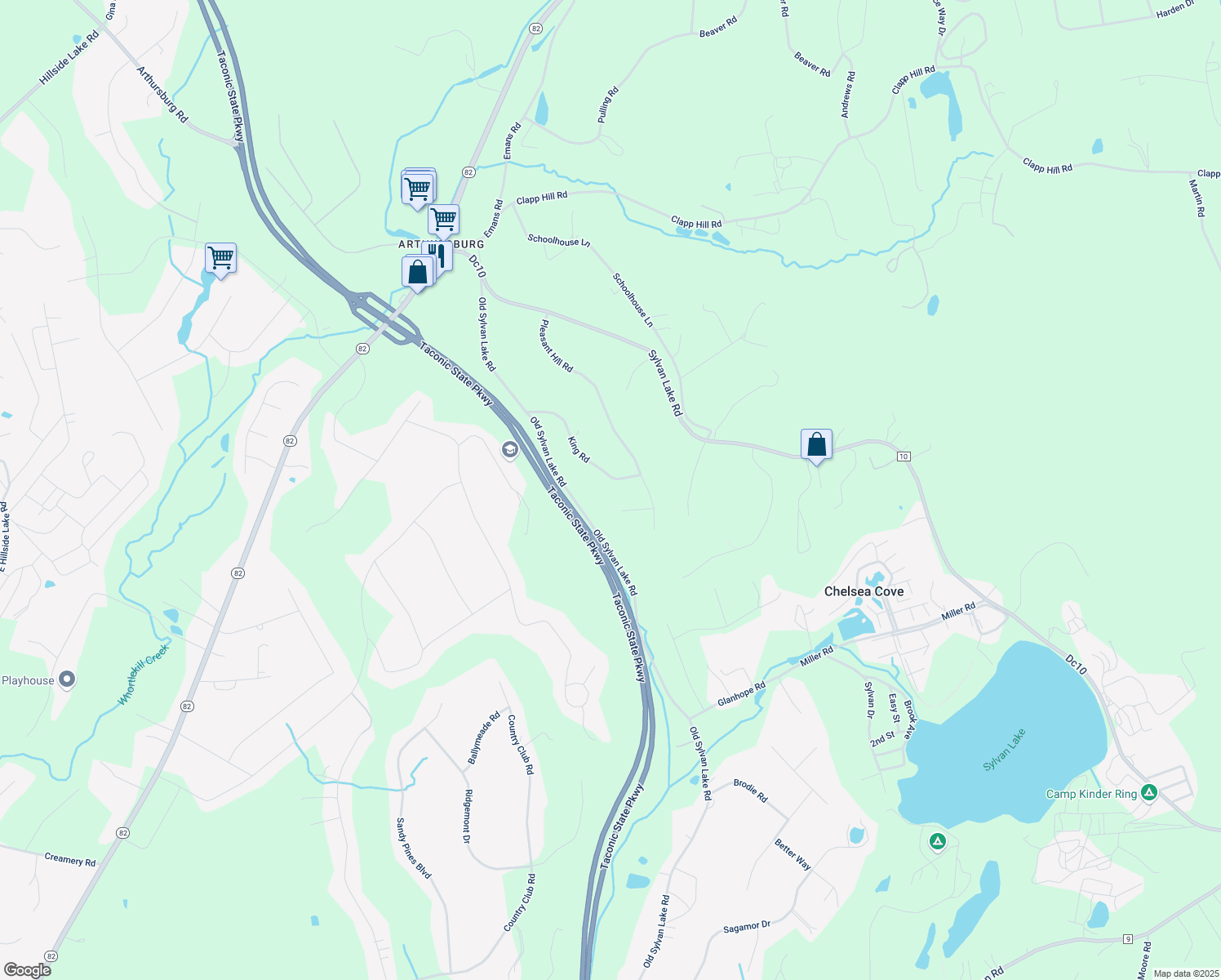 map of restaurants, bars, coffee shops, grocery stores, and more near 6 King Rd in Hopewell Junction