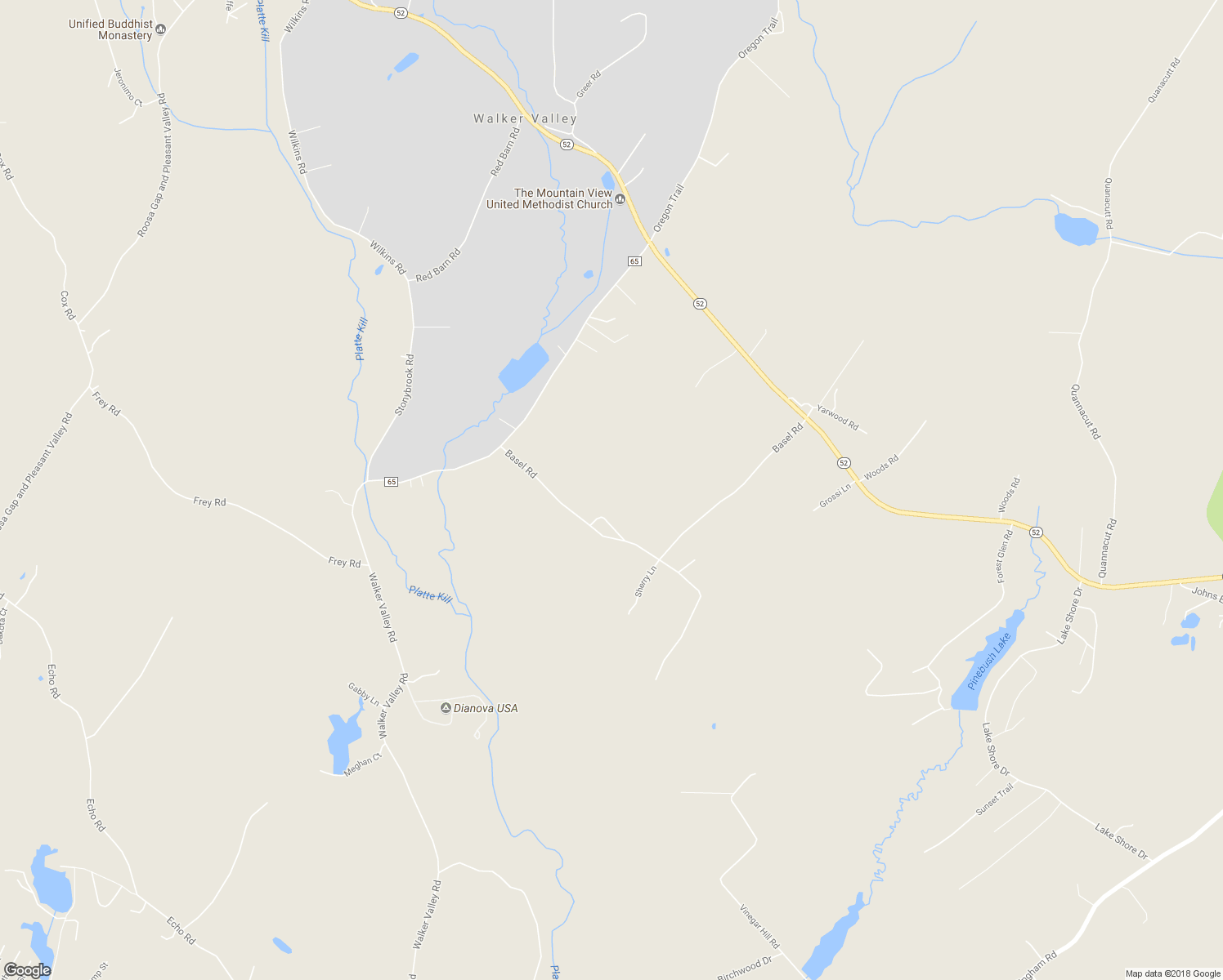 map of restaurants, bars, coffee shops, grocery stores, and more near 170 Basel Road in Pine Bush