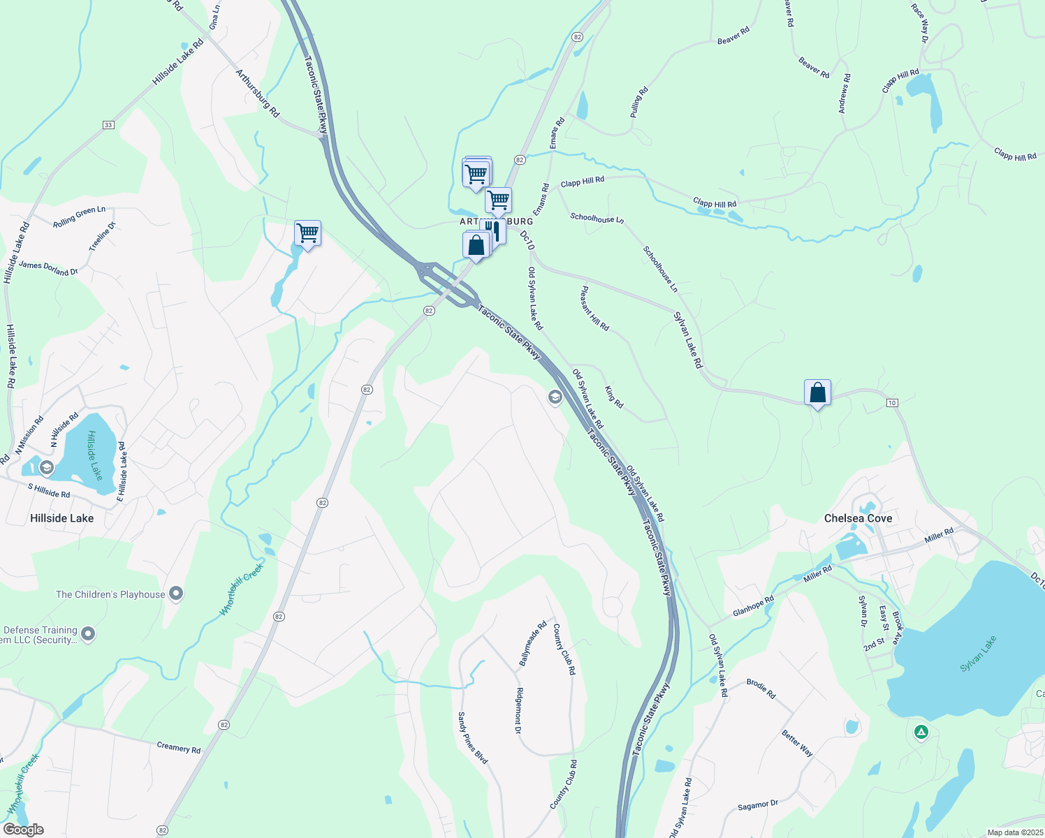 map of restaurants, bars, coffee shops, grocery stores, and more near 15 Innsbruck Boulevard in Hopewell Junction
