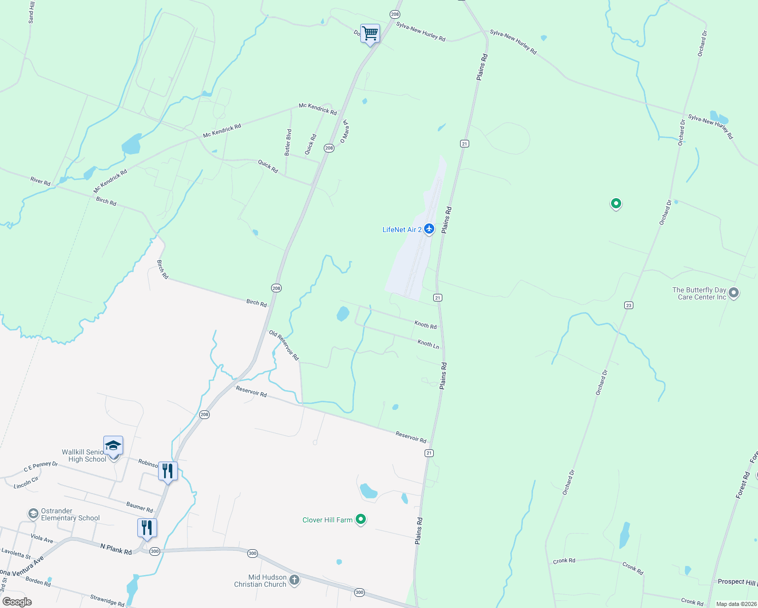 map of restaurants, bars, coffee shops, grocery stores, and more near 230 Knoth Rd in Wallkill