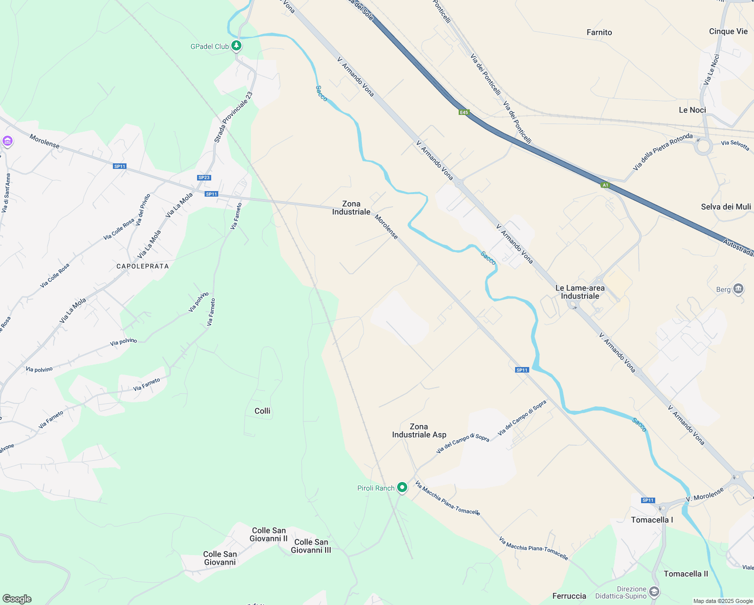 map of restaurants, bars, coffee shops, grocery stores, and more near KM 10000 Morolense in Provincia di Frosinone