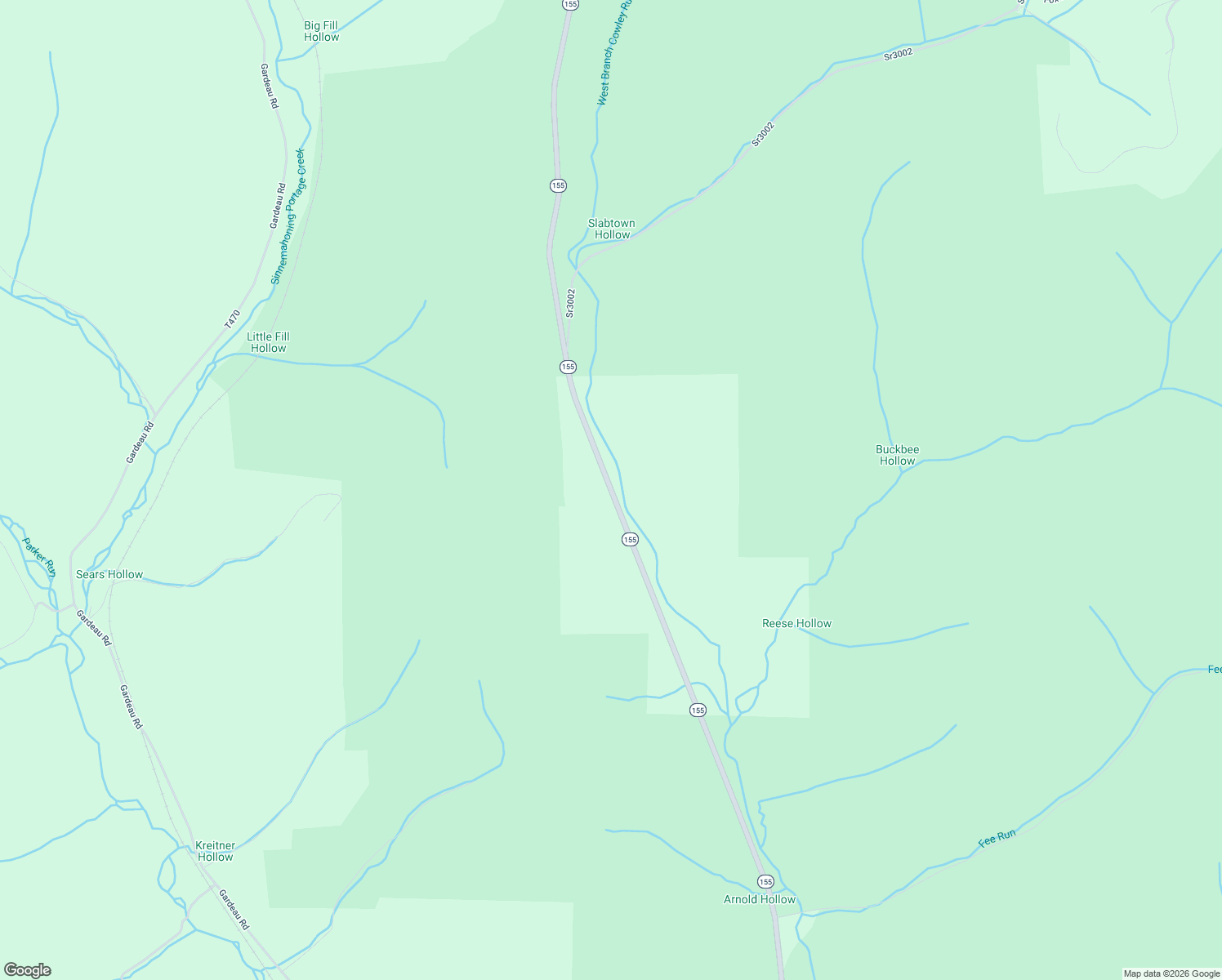 map of restaurants, bars, coffee shops, grocery stores, and more near Pennsylvania 155 in Austin