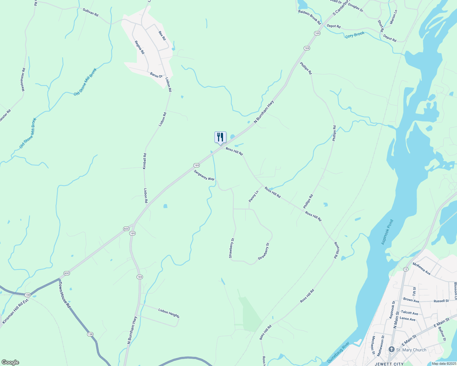 map of restaurants, bars, coffee shops, grocery stores, and more near 45 Sergeants Way in Lisbon