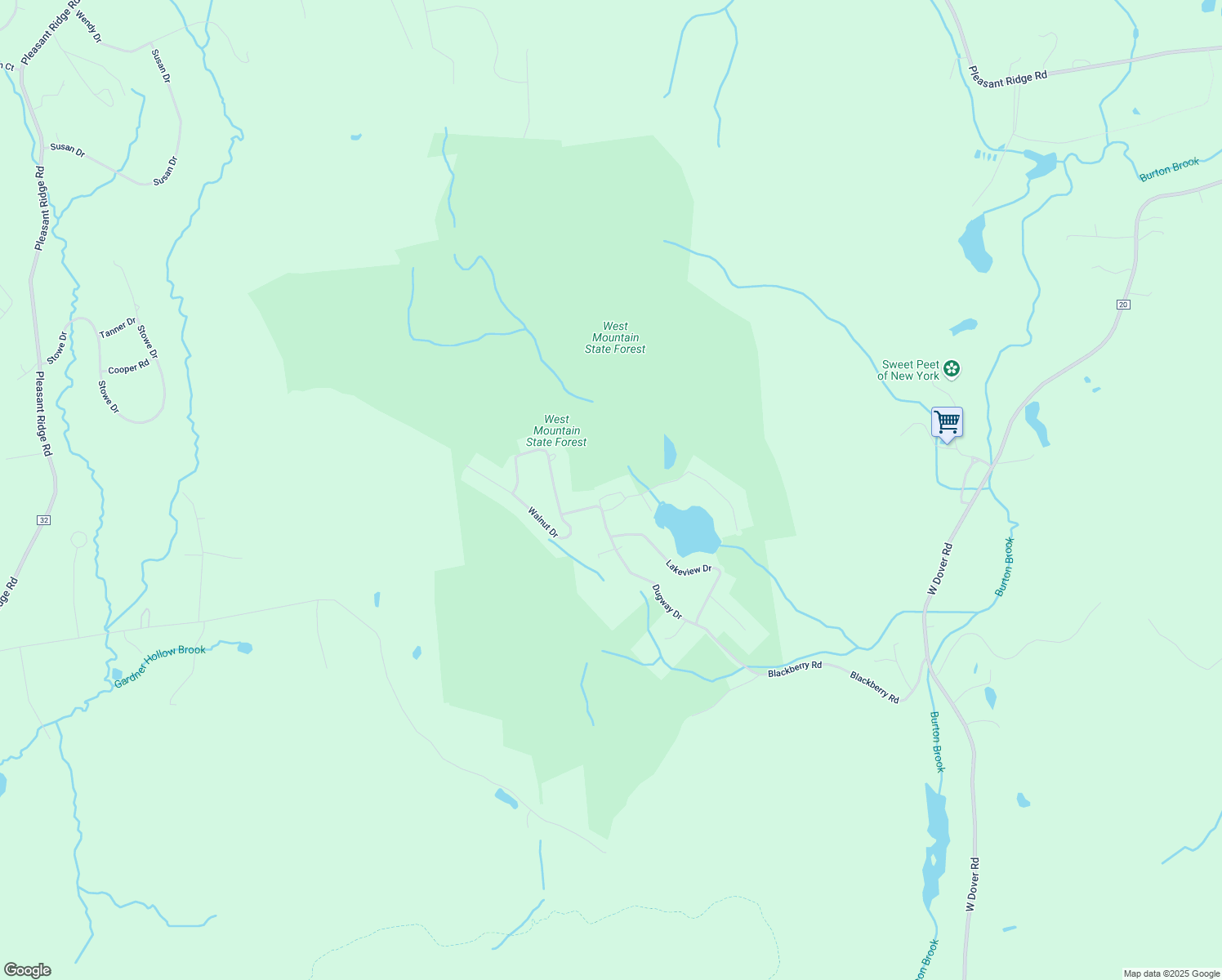 map of restaurants, bars, coffee shops, grocery stores, and more near 143 Dugway Drive in Pawling