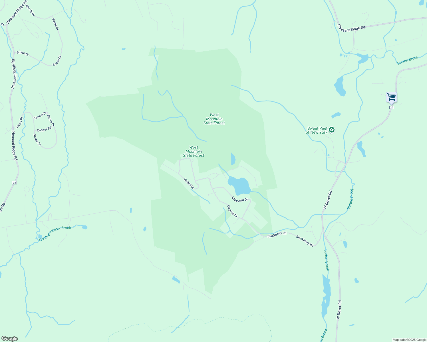 map of restaurants, bars, coffee shops, grocery stores, and more near 143 Dugway Drive in Pawling