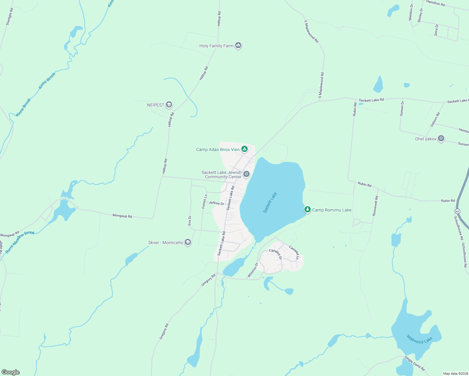 map of restaurants, bars, coffee shops, grocery stores, and more near 13 Old Congress Lane in Monticello