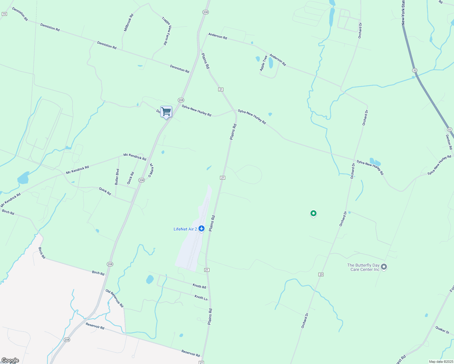 map of restaurants, bars, coffee shops, grocery stores, and more near 976 Plains Rd in Wallkill