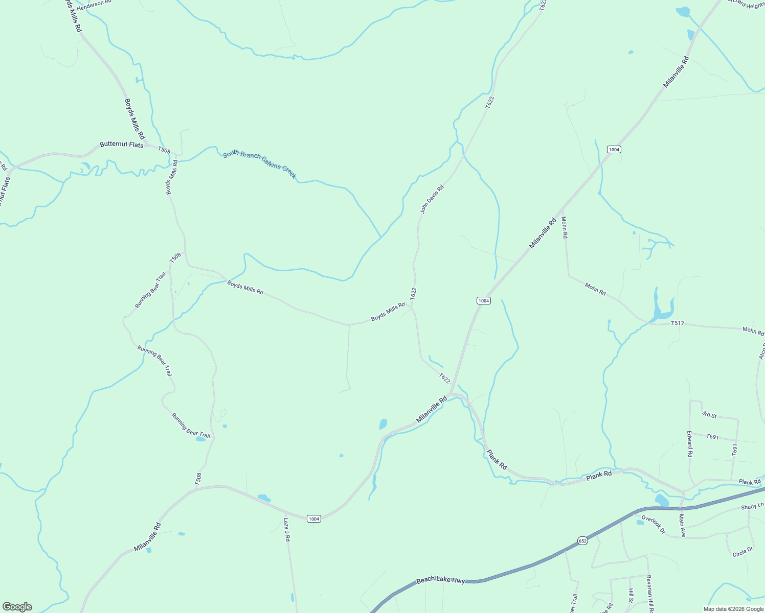 map of restaurants, bars, coffee shops, grocery stores, and more near 108 Boyds Mills Road in Beach Lake