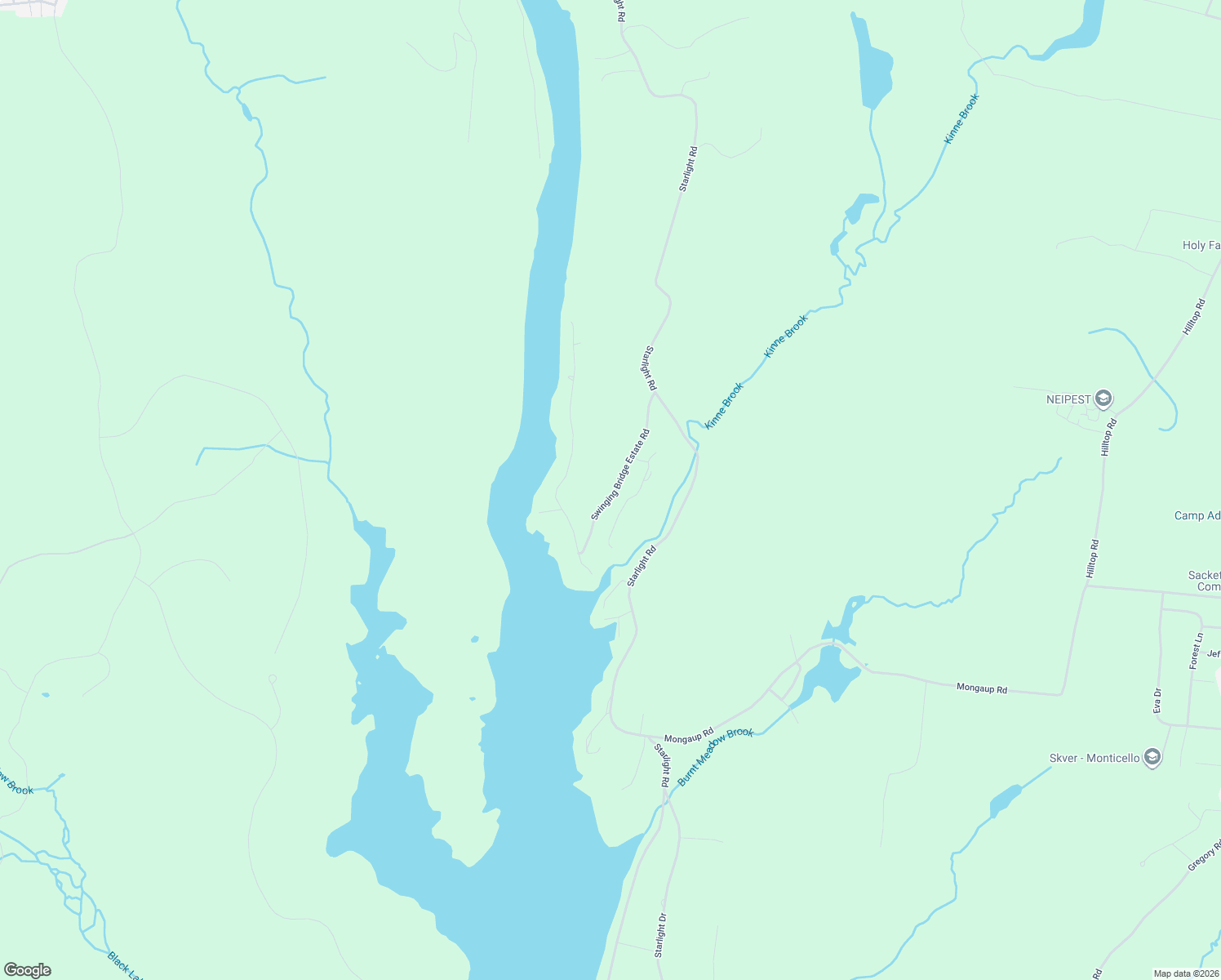map of restaurants, bars, coffee shops, grocery stores, and more near 60 Swinging Bridge Estate Rd in Monticello