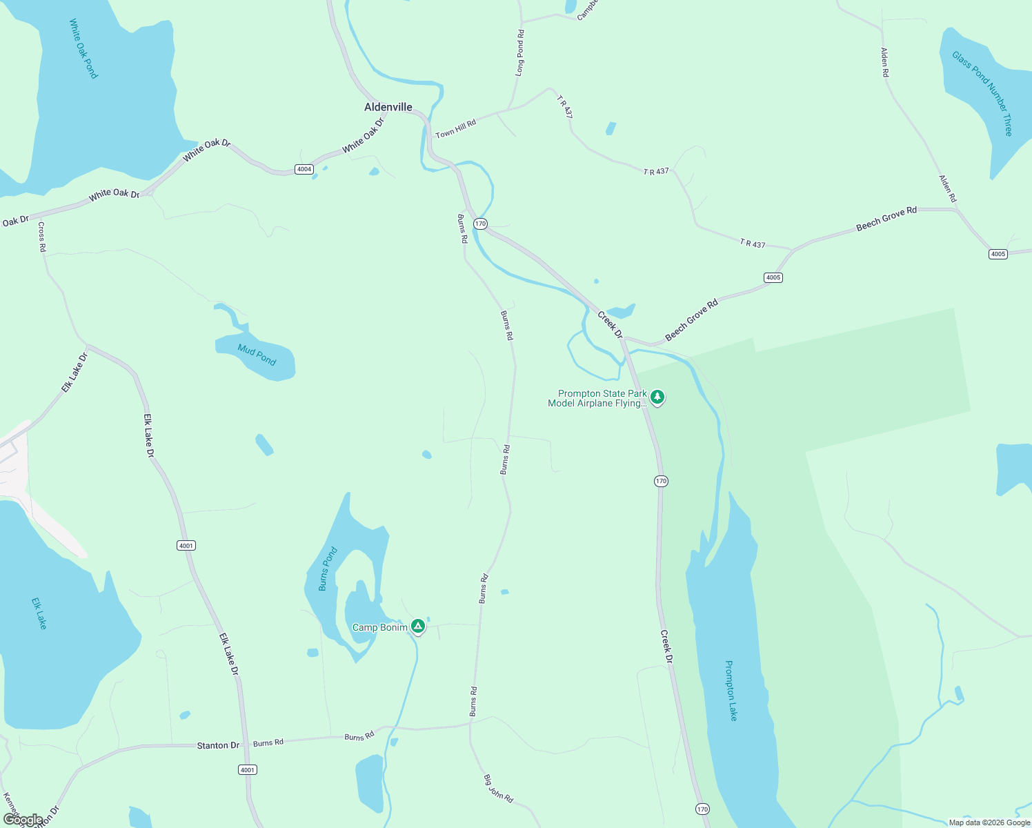 map of restaurants, bars, coffee shops, grocery stores, and more near 352 Burns Road in Waymart