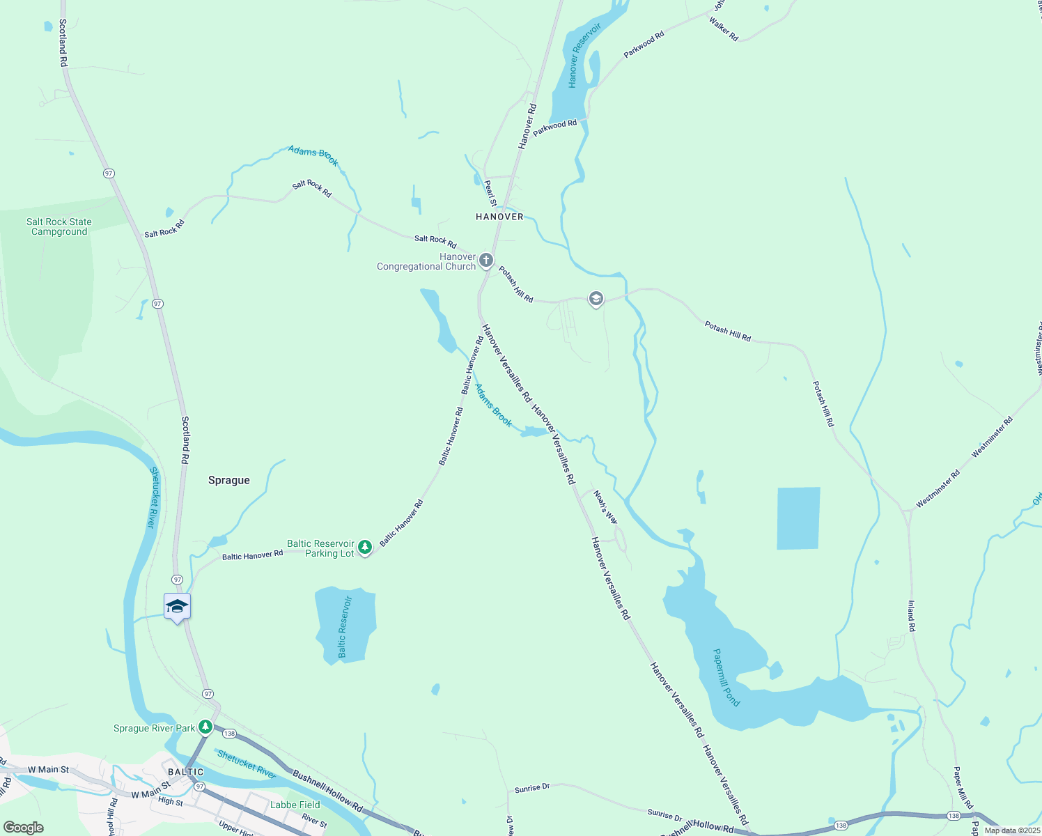 map of restaurants, bars, coffee shops, grocery stores, and more near 150 Hanover Versailles Road in Sprague