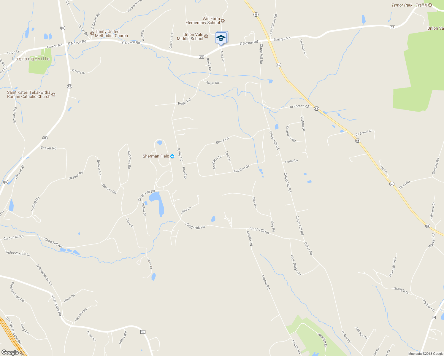 map of restaurants, bars, coffee shops, grocery stores, and more near 81 Harden Drive in Lagrangeville