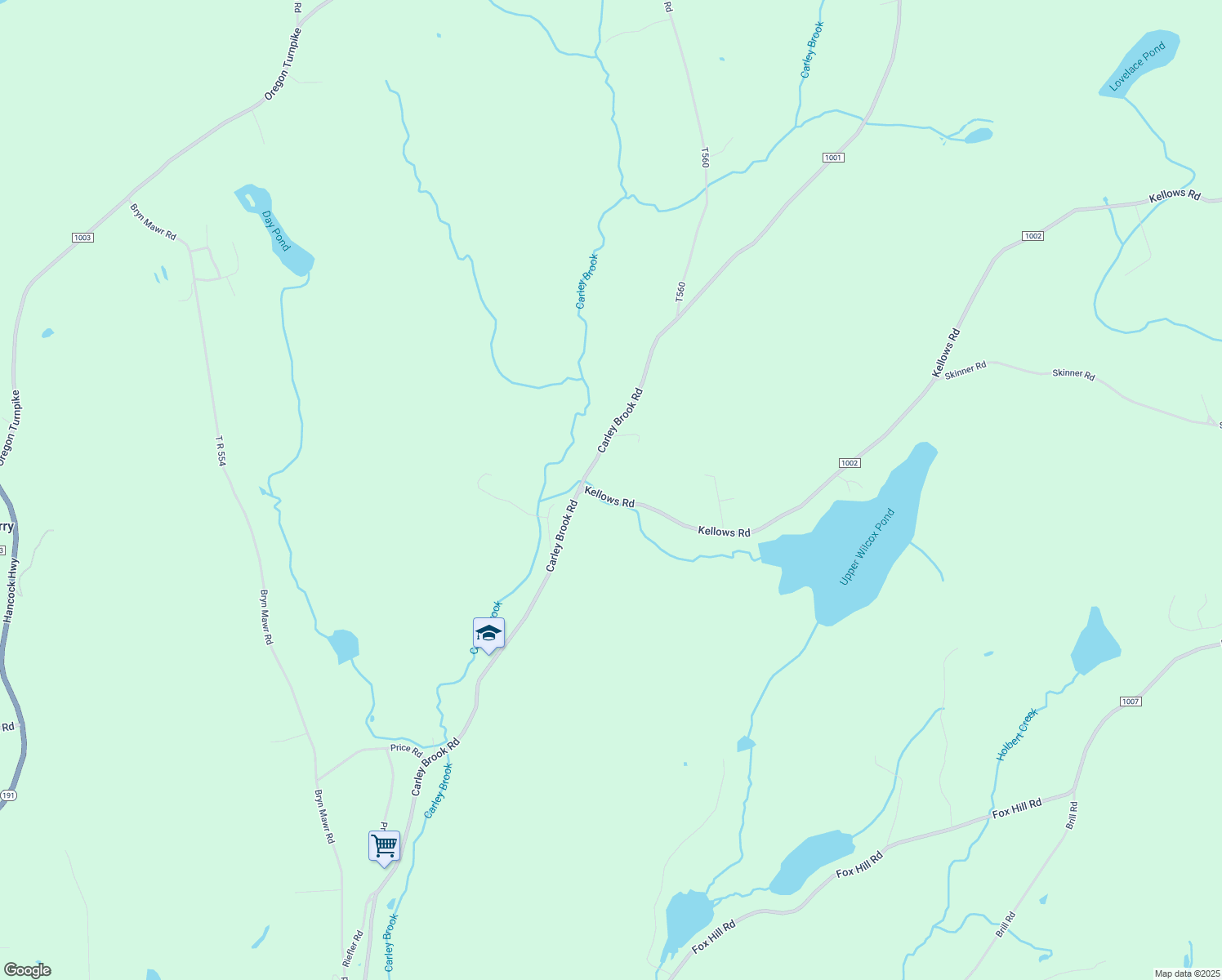 map of restaurants, bars, coffee shops, grocery stores, and more near 21 Kellows Road in Honesdale