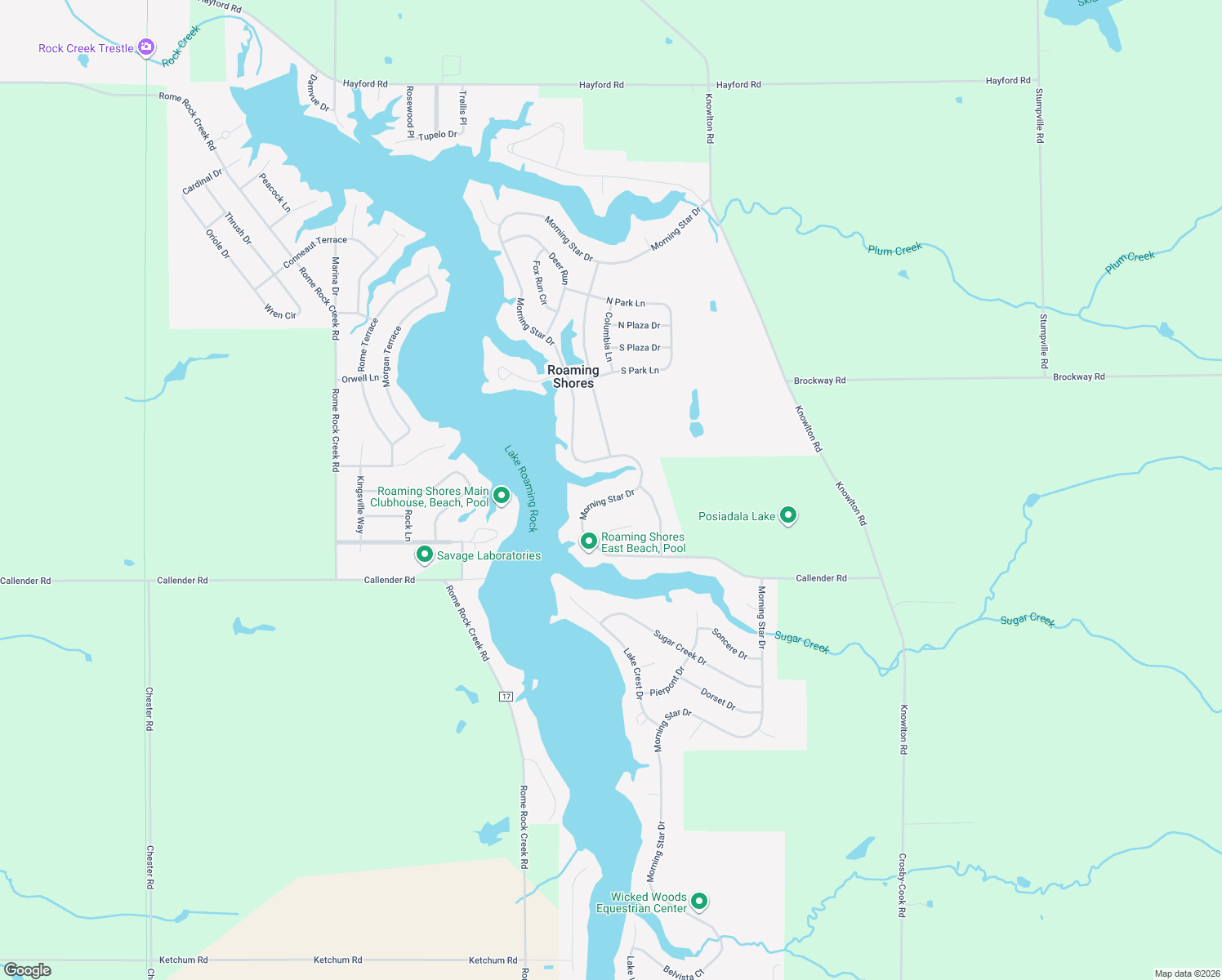 map of restaurants, bars, coffee shops, grocery stores, and more near 1858 Morning Star Dr in Roaming Shores