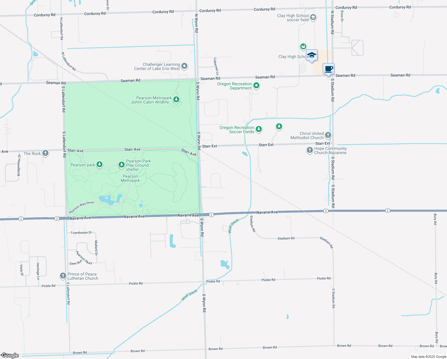 map of restaurants, bars, coffee shops, grocery stores, and more near 601 Park Way East in Oregon