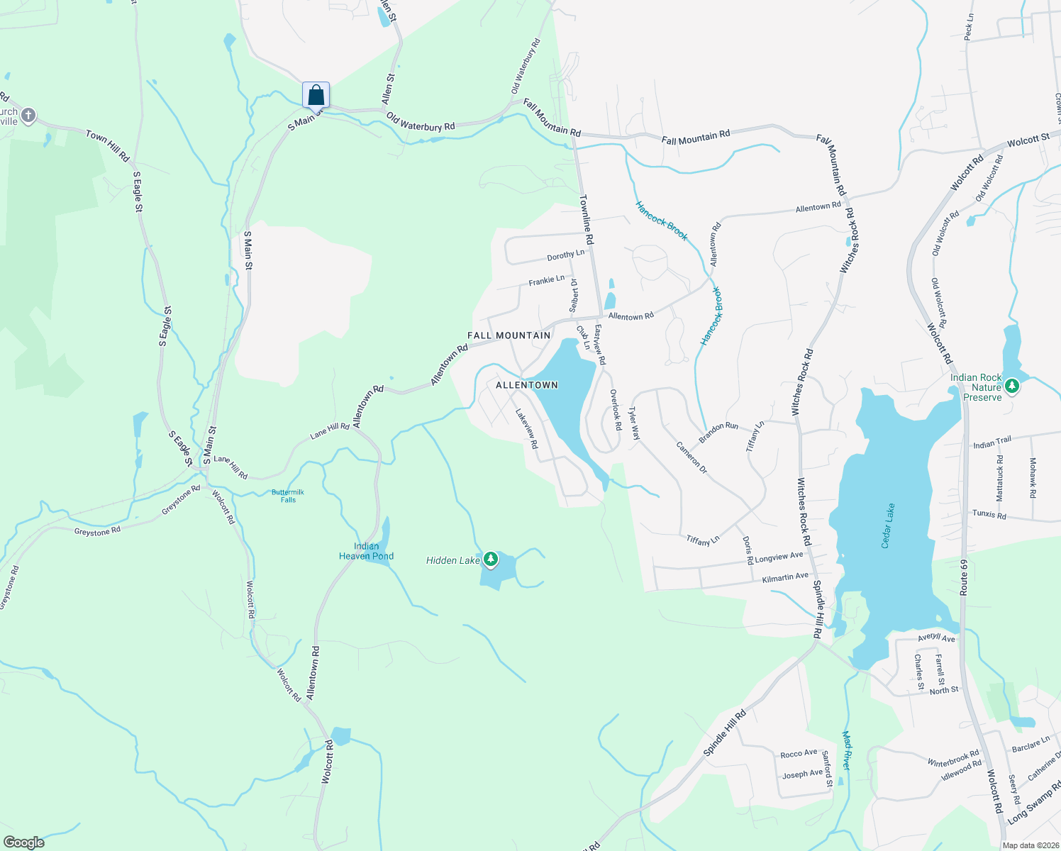 map of restaurants, bars, coffee shops, grocery stores, and more near 126 Fall Mountain Lake Road in Plymouth