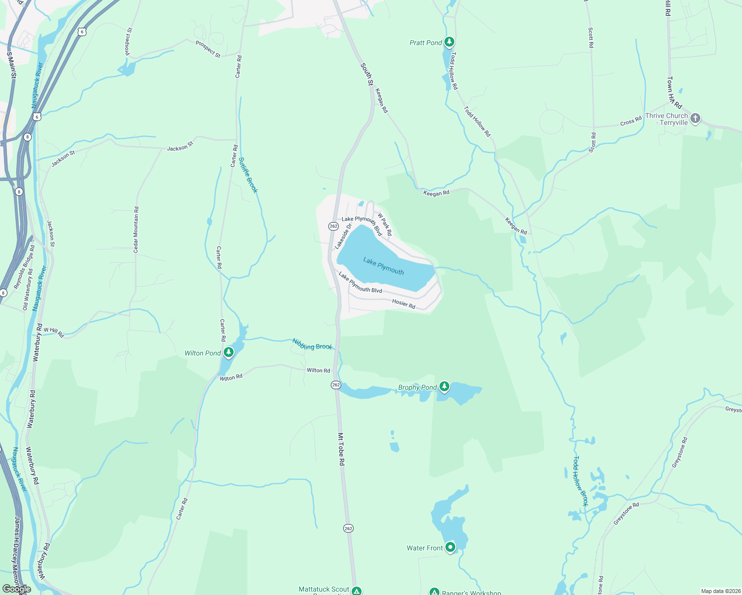 map of restaurants, bars, coffee shops, grocery stores, and more near 61 West Lakeview Road in Plymouth