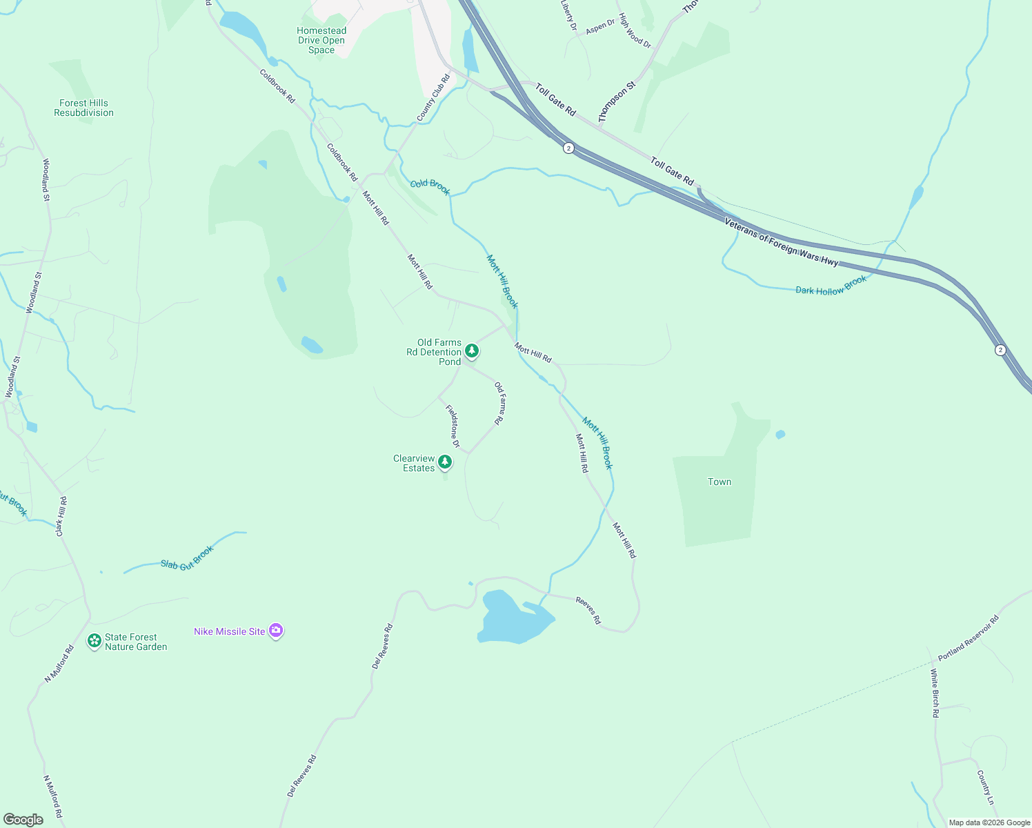 map of restaurants, bars, coffee shops, grocery stores, and more near 84 Old Farms Road in Glastonbury