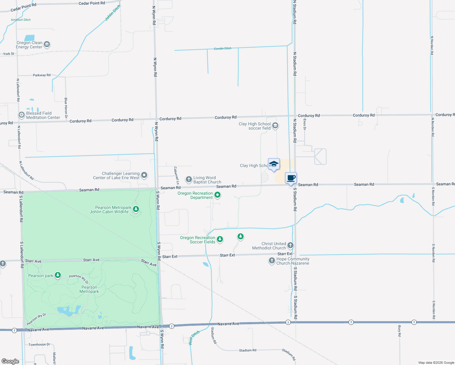 map of restaurants, bars, coffee shops, grocery stores, and more near 5403 Seaman Road in Oregon