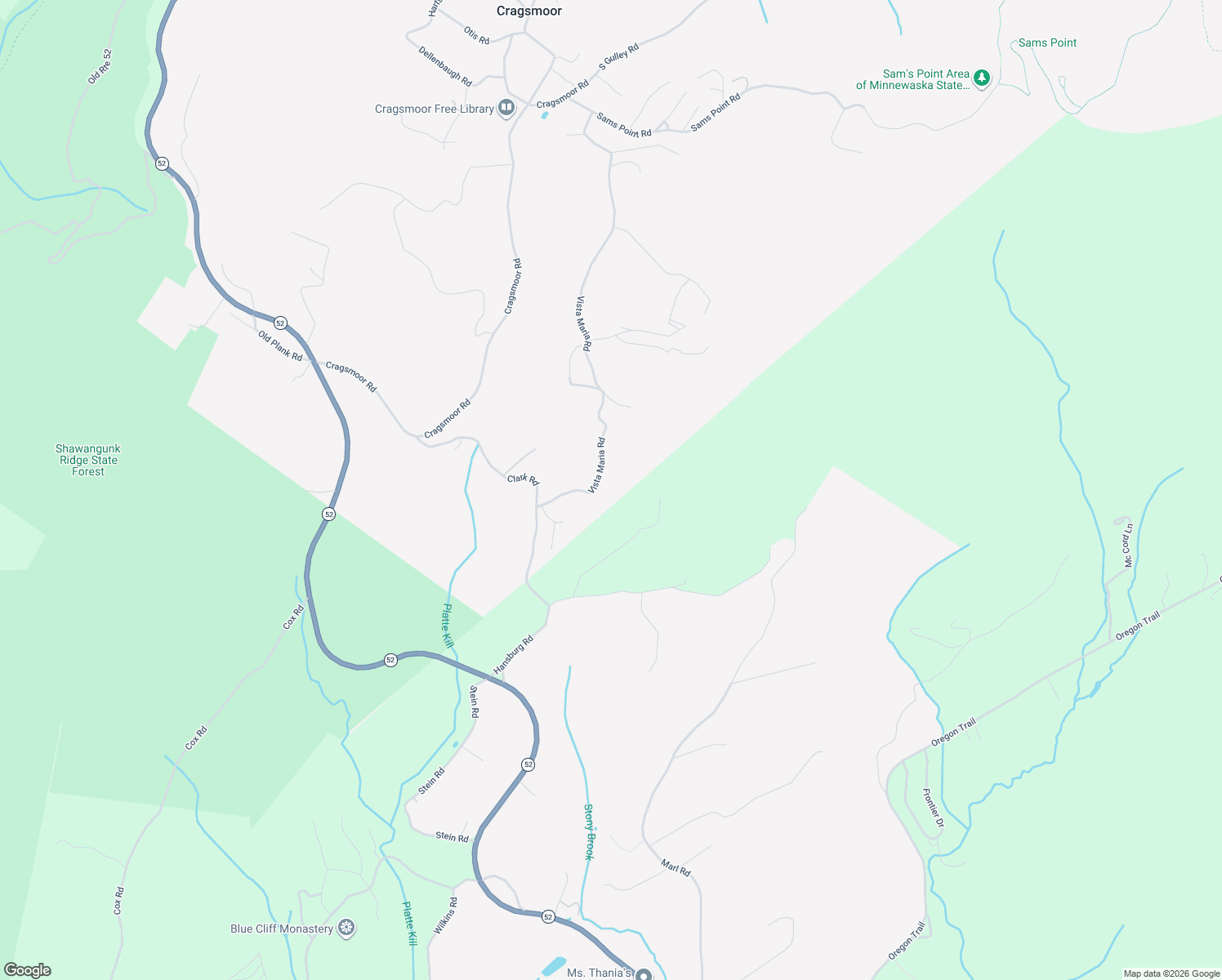 map of restaurants, bars, coffee shops, grocery stores, and more near 92 Vista Maria Road in Pine Bush
