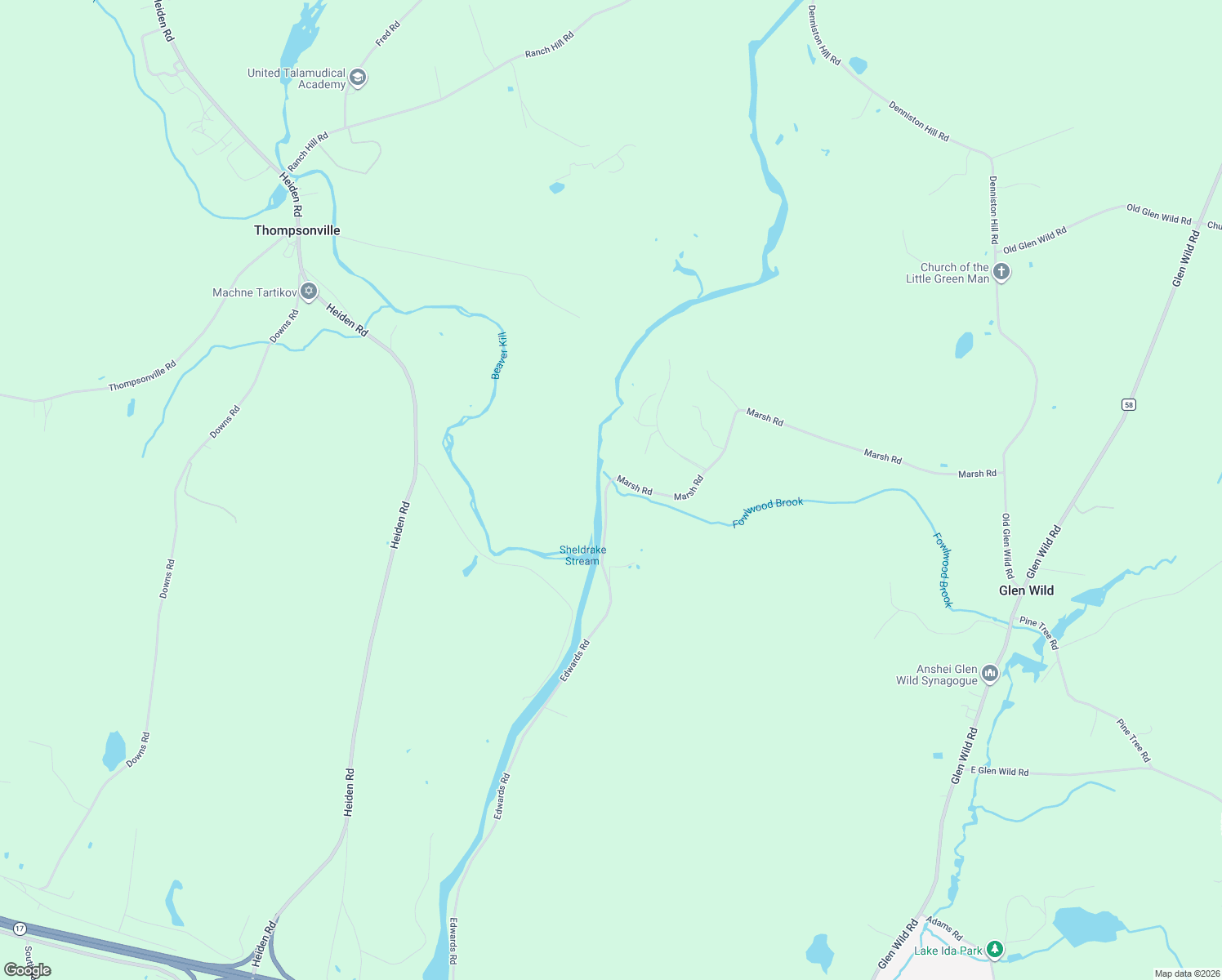 map of restaurants, bars, coffee shops, grocery stores, and more near 448 Marsh Road in Glen Wild