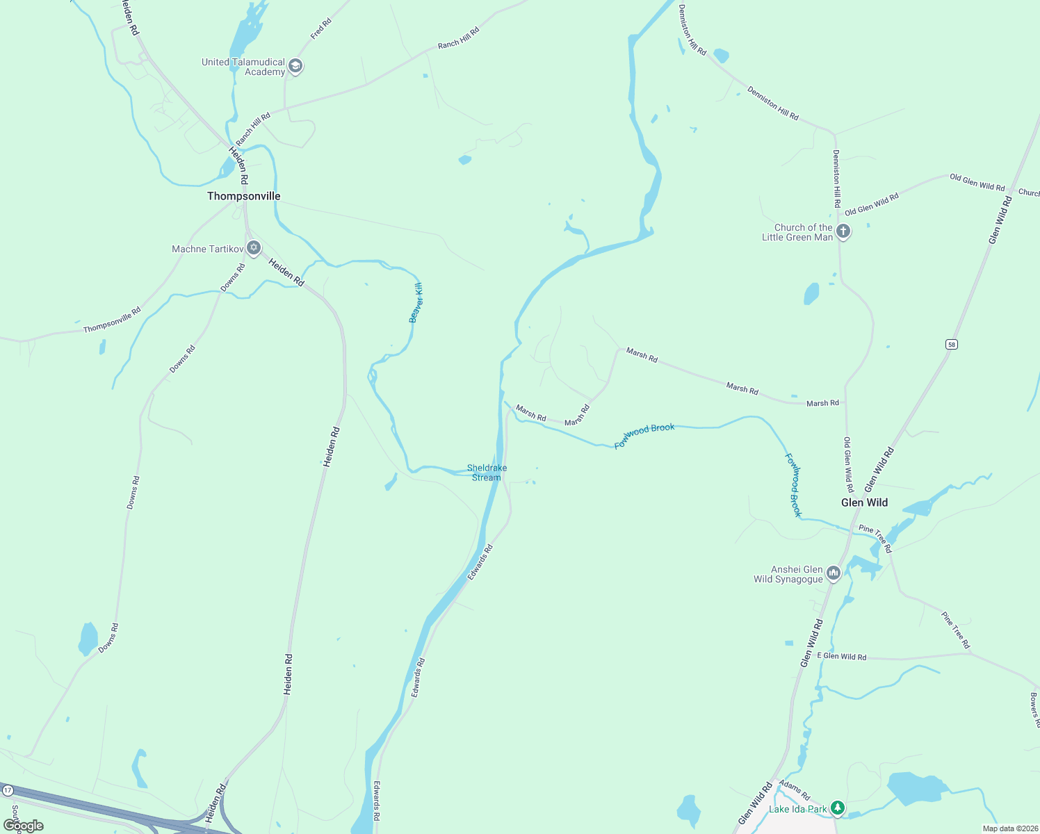 map of restaurants, bars, coffee shops, grocery stores, and more near 448 Marsh Road in Glen Wild