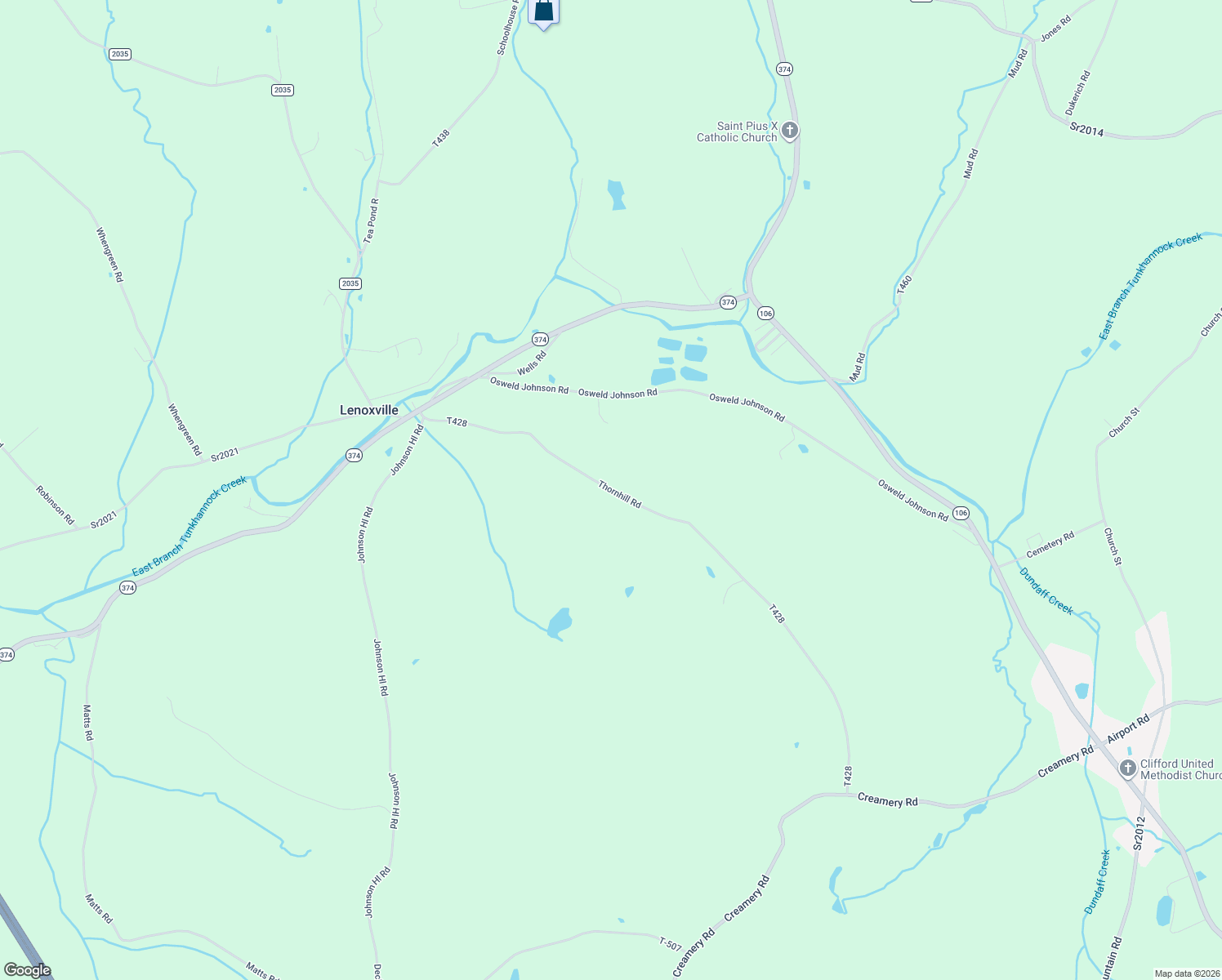 map of restaurants, bars, coffee shops, grocery stores, and more near 2 Thornhill Road in Susquehanna County