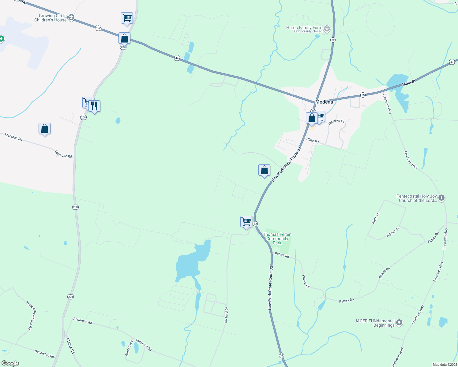 map of restaurants, bars, coffee shops, grocery stores, and more near 55 Rudolph Rd in Modena