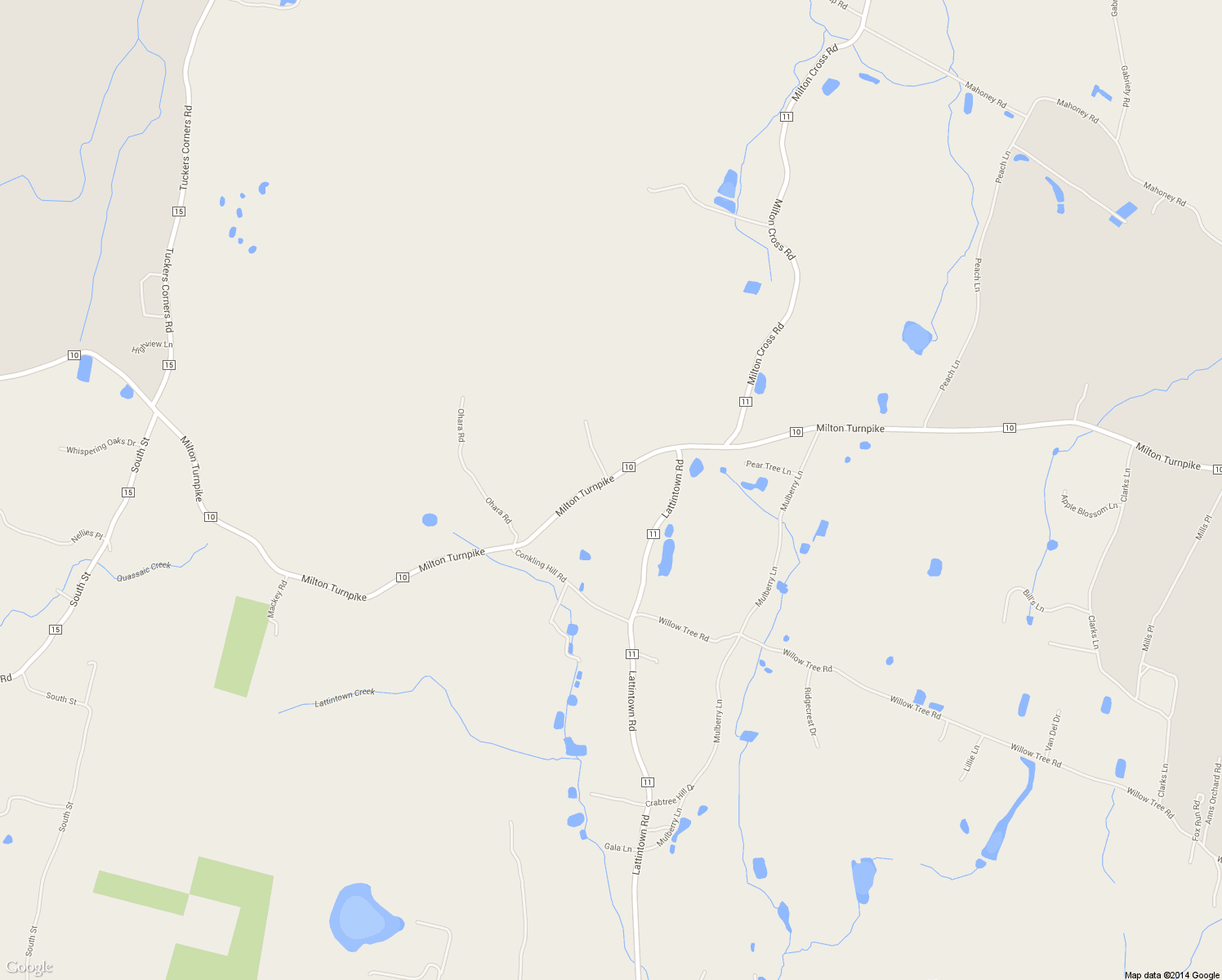 map of restaurants, bars, coffee shops, grocery stores, and more near 447 Milton Turnpike in Milton