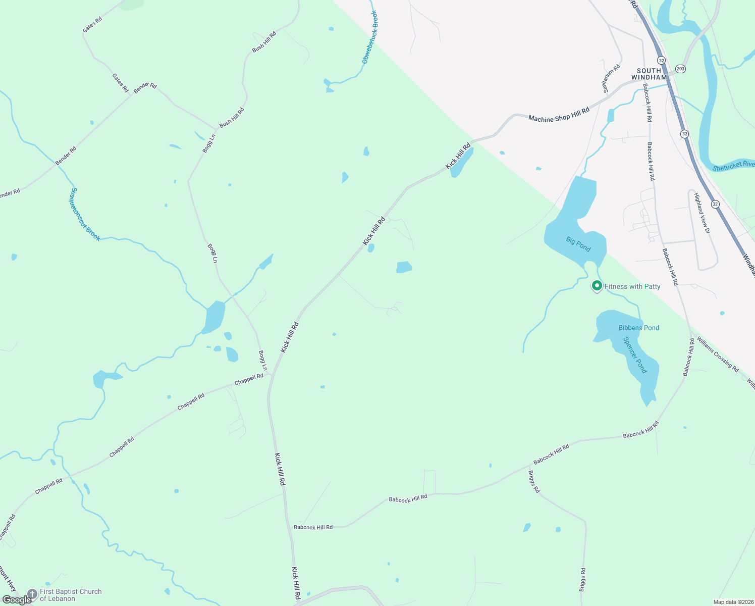 map of restaurants, bars, coffee shops, grocery stores, and more near 34 Gregory Road in Lebanon