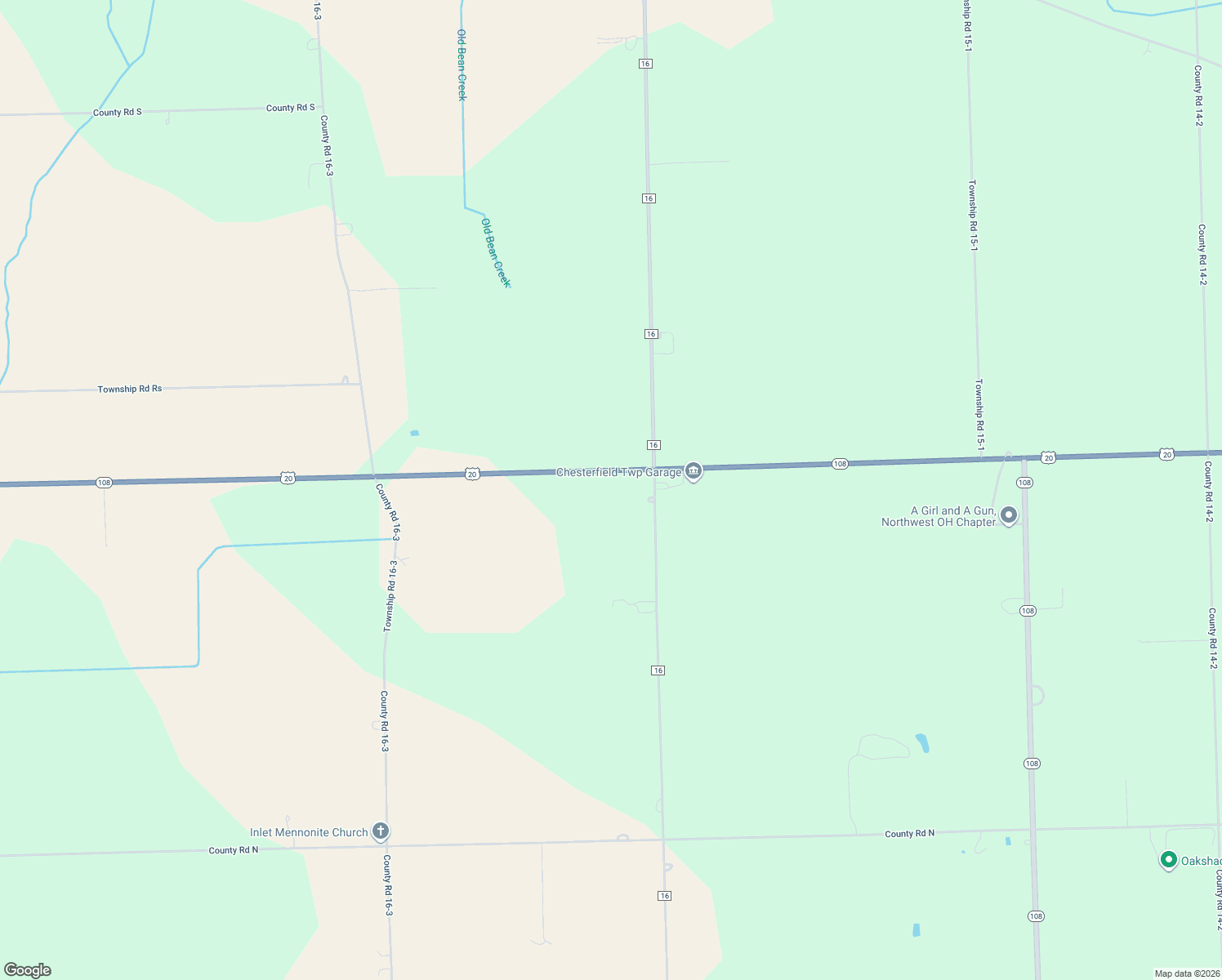 map of restaurants, bars, coffee shops, grocery stores, and more near 16119 U.S. 20 in Wauseon