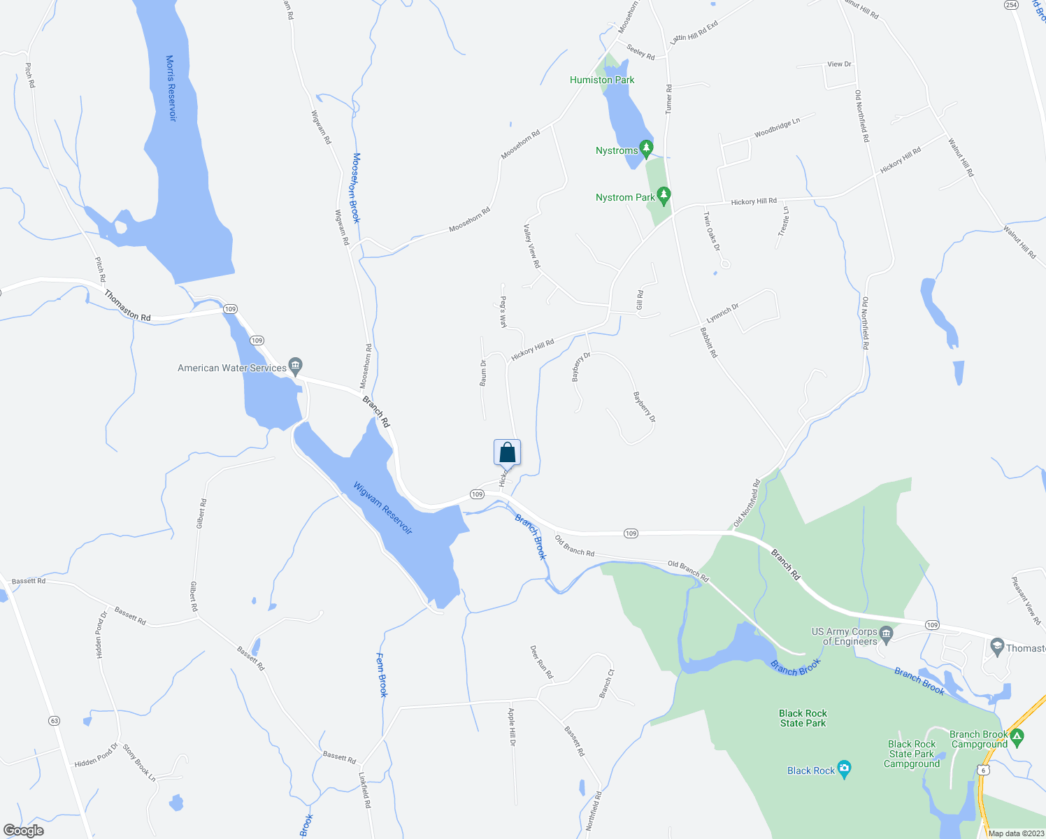 map of restaurants, bars, coffee shops, grocery stores, and more near 1017 Hickory Hill Road in Thomaston