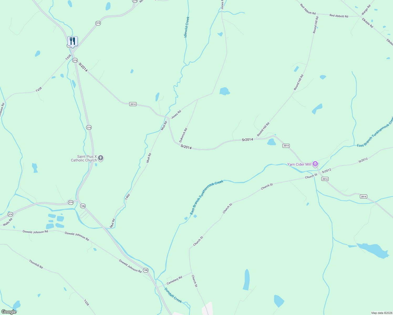 map of restaurants, bars, coffee shops, grocery stores, and more near in Lenoxville