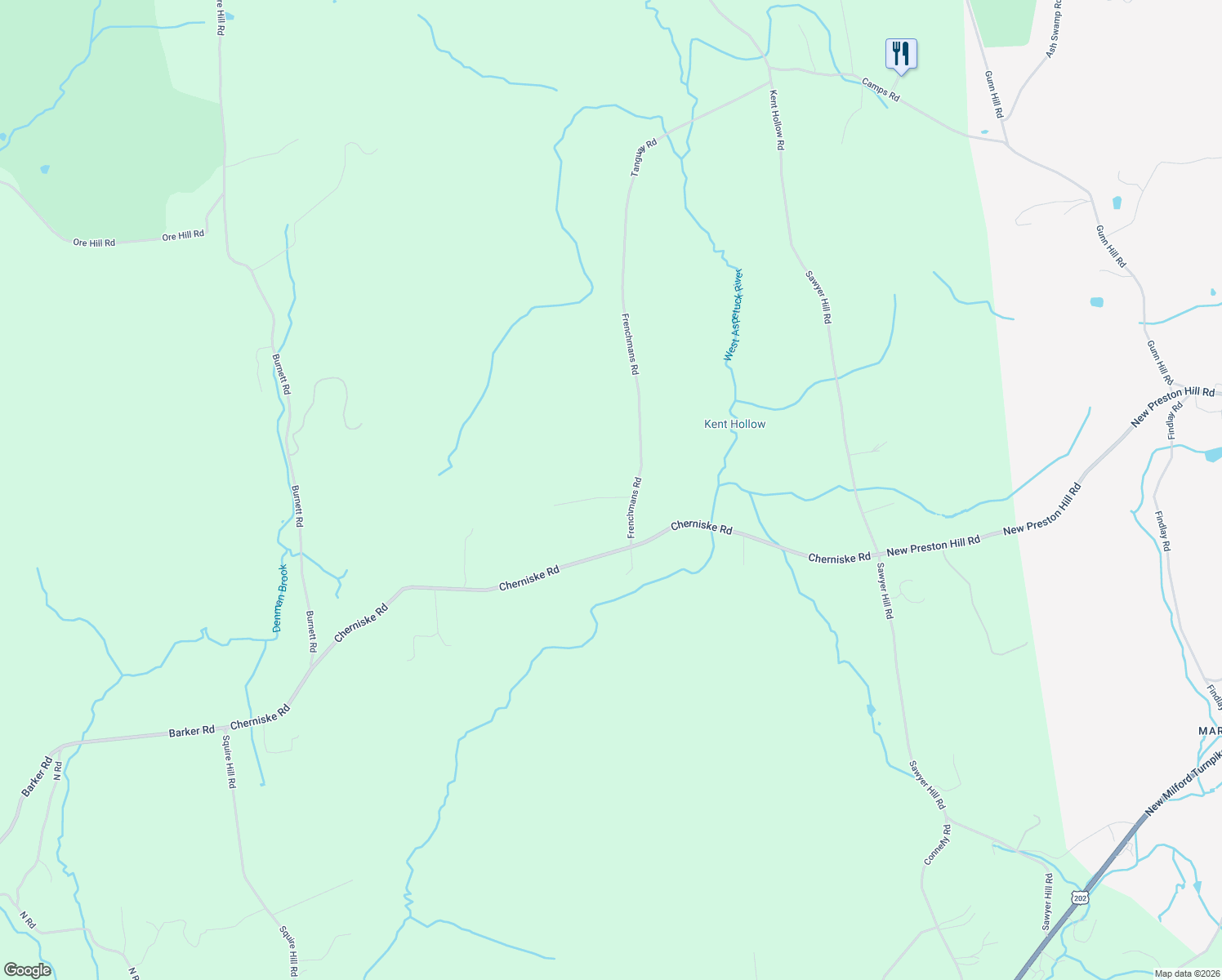 map of restaurants, bars, coffee shops, grocery stores, and more near 10 Biliski Road in New Milford